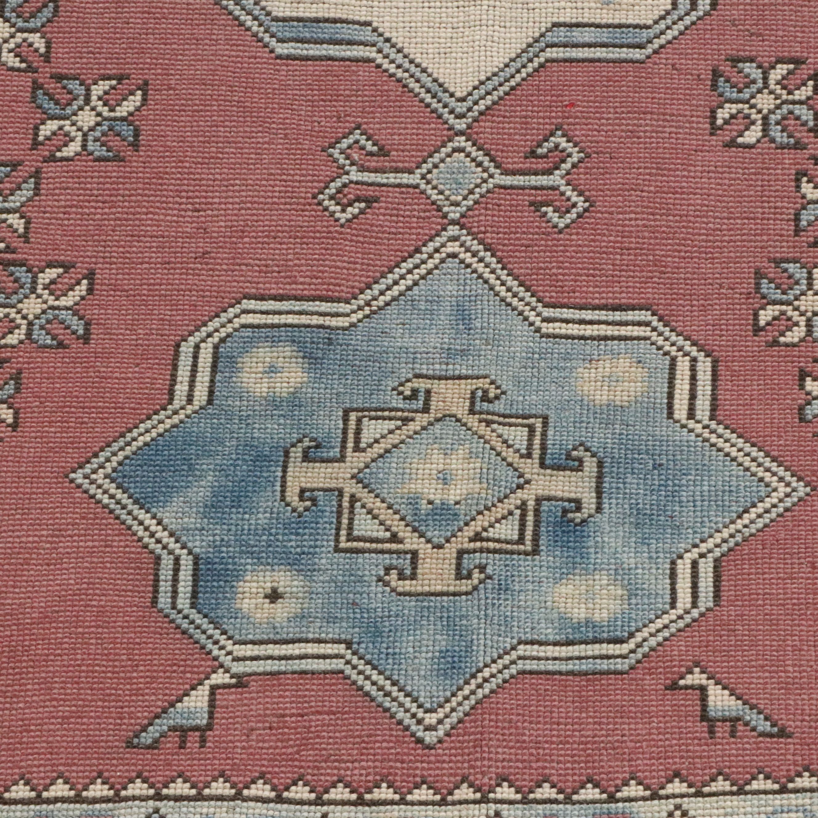 4'9 x 7'6 Hand-Knotted Turkish Oushak Area Rug