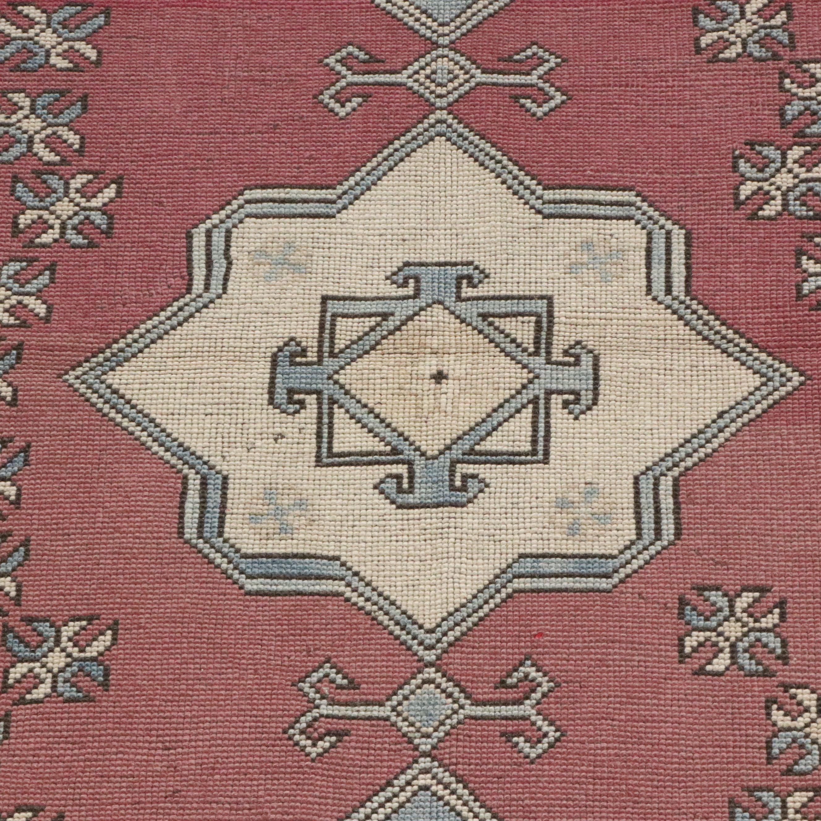 4'9 x 7'6 Hand-Knotted Turkish Oushak Area Rug