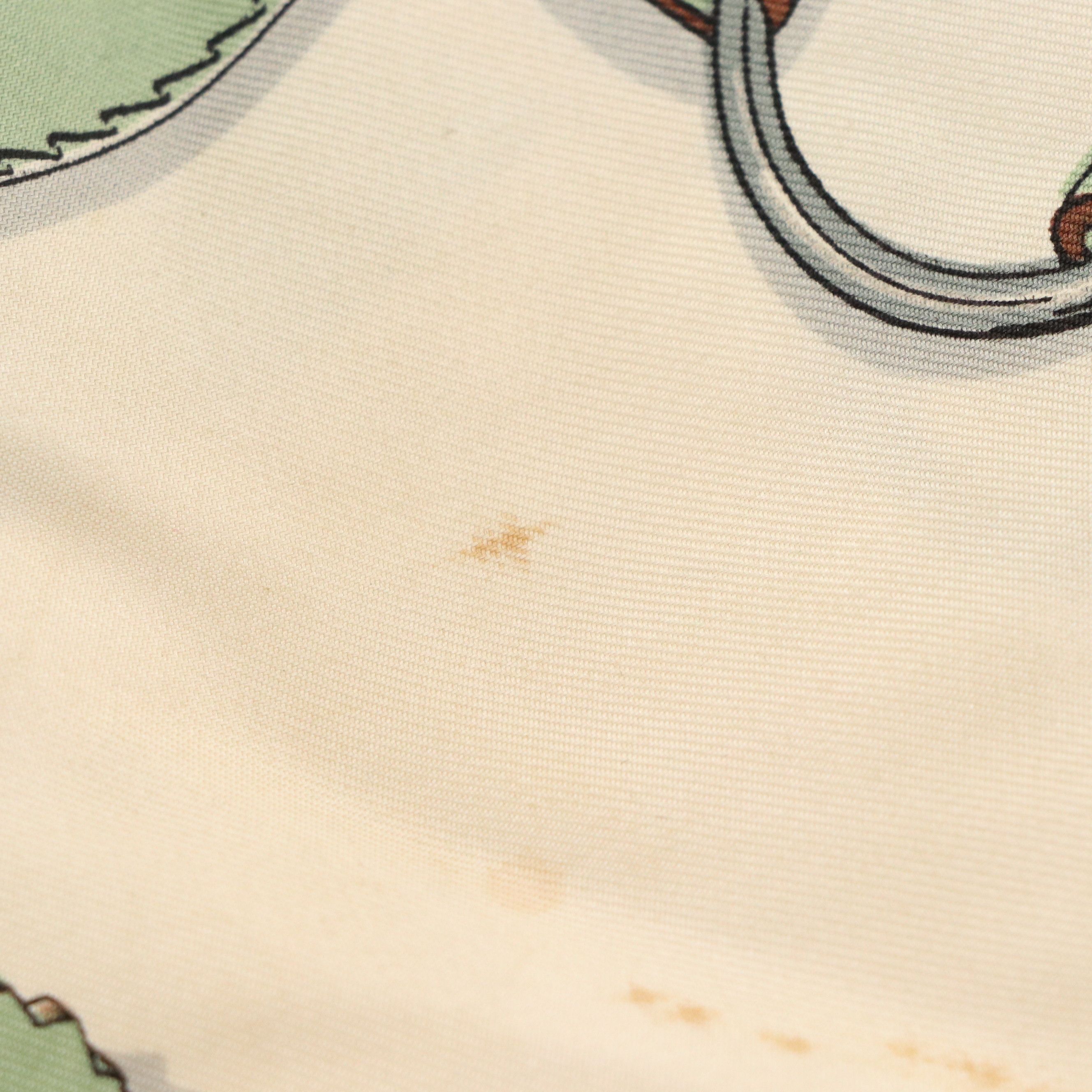 Hermès Early Issue "Cuivreries" Scarf 90 in Silk Twill