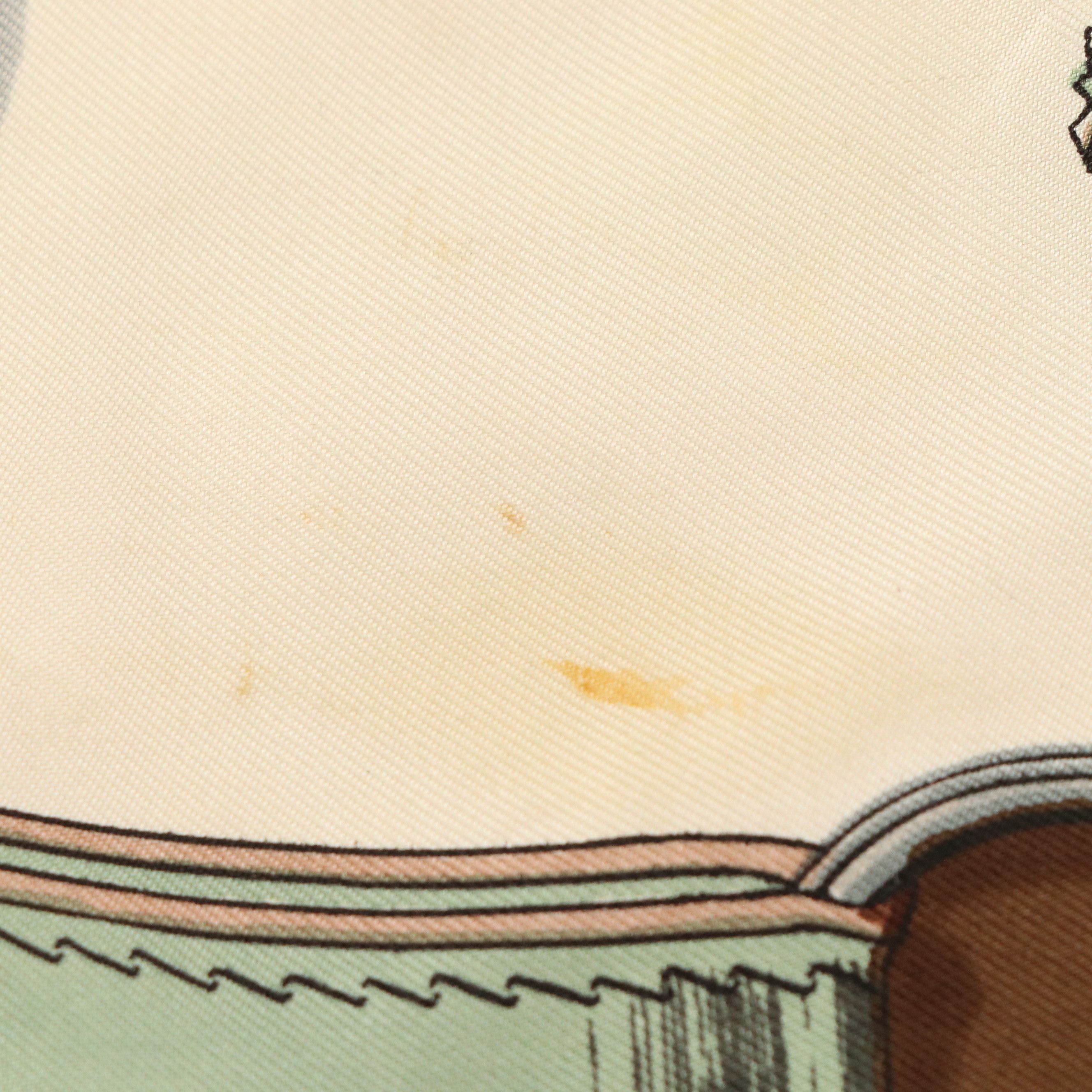 Hermès Early Issue "Cuivreries" Scarf 90 in Silk Twill