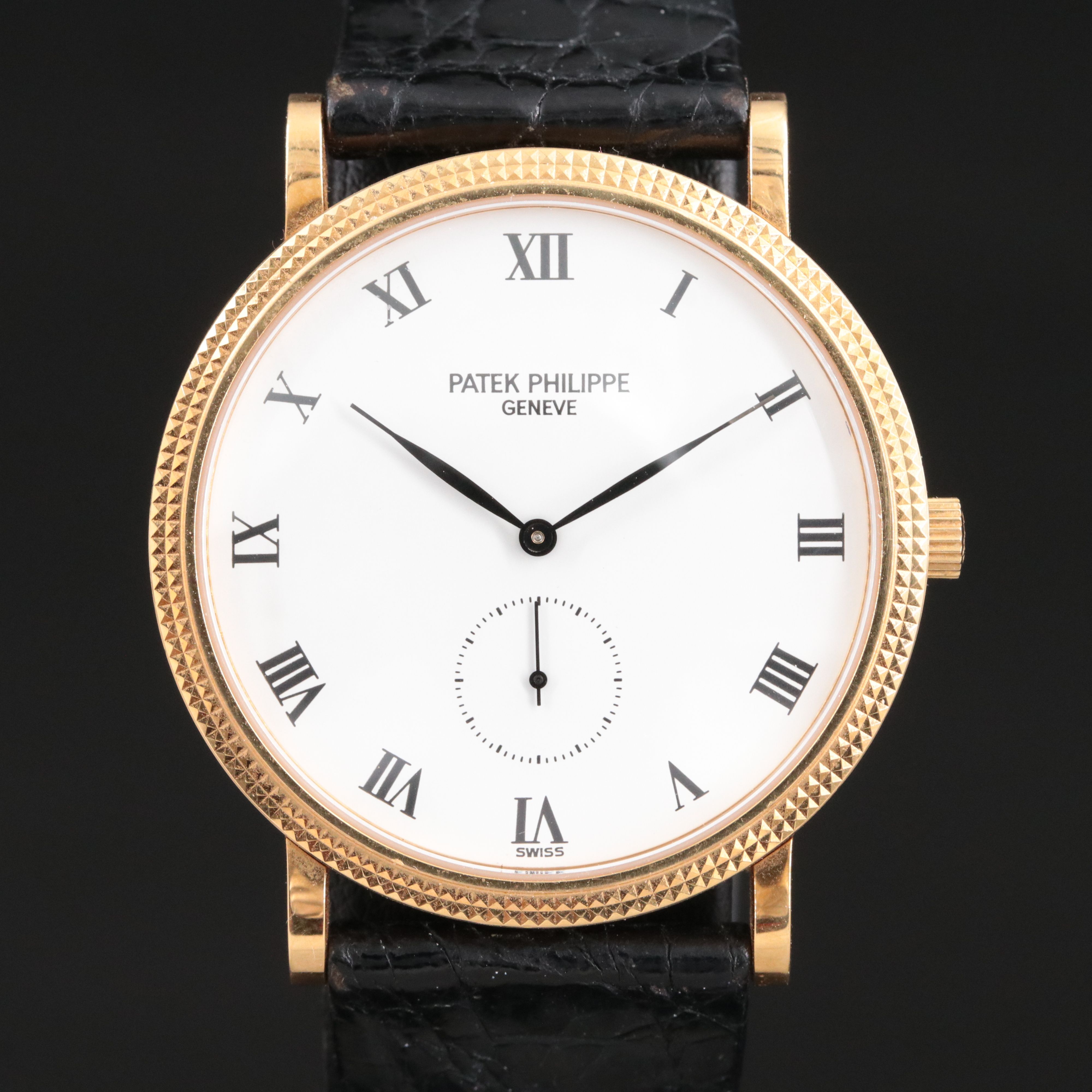 18K Patek Philippe Calatrava Watch Ref. 3919 Box & Certificate Of Origin