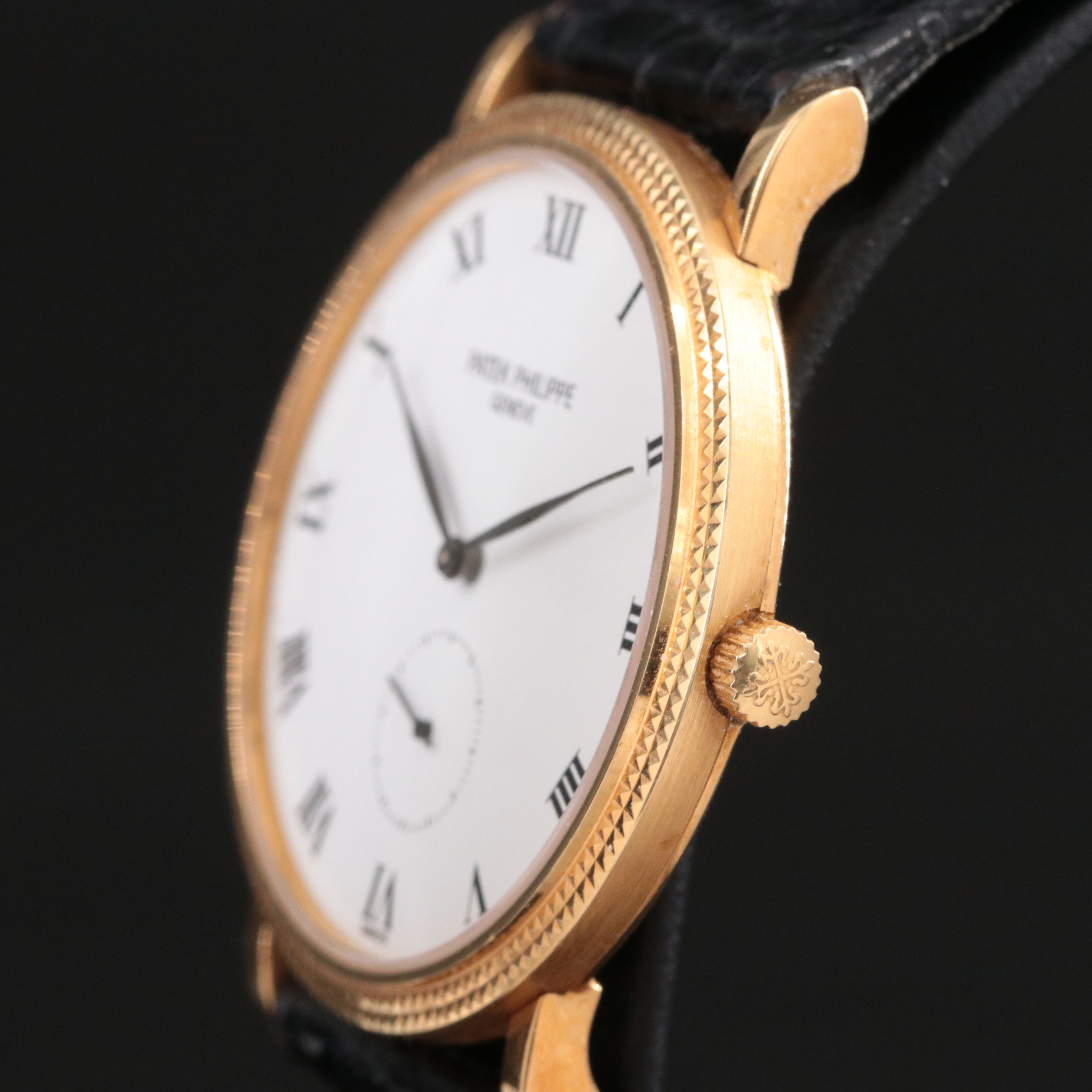 18K Patek Philippe Calatrava Watch Ref. 3919 Box & Certificate Of Origin