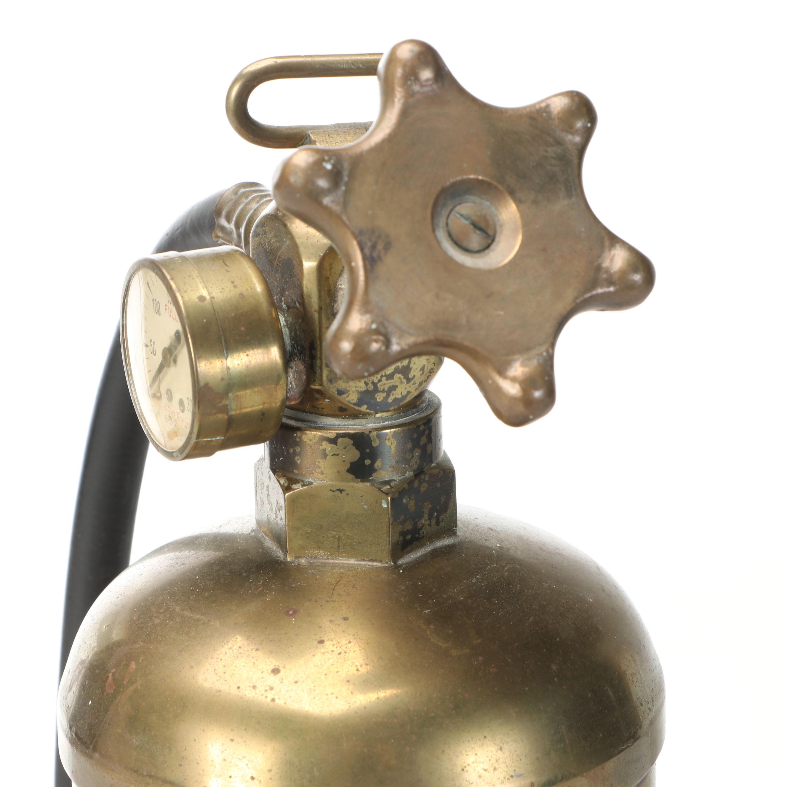 Stop Fire Brass Fire Extinguisher, Early to Mid-20th Century