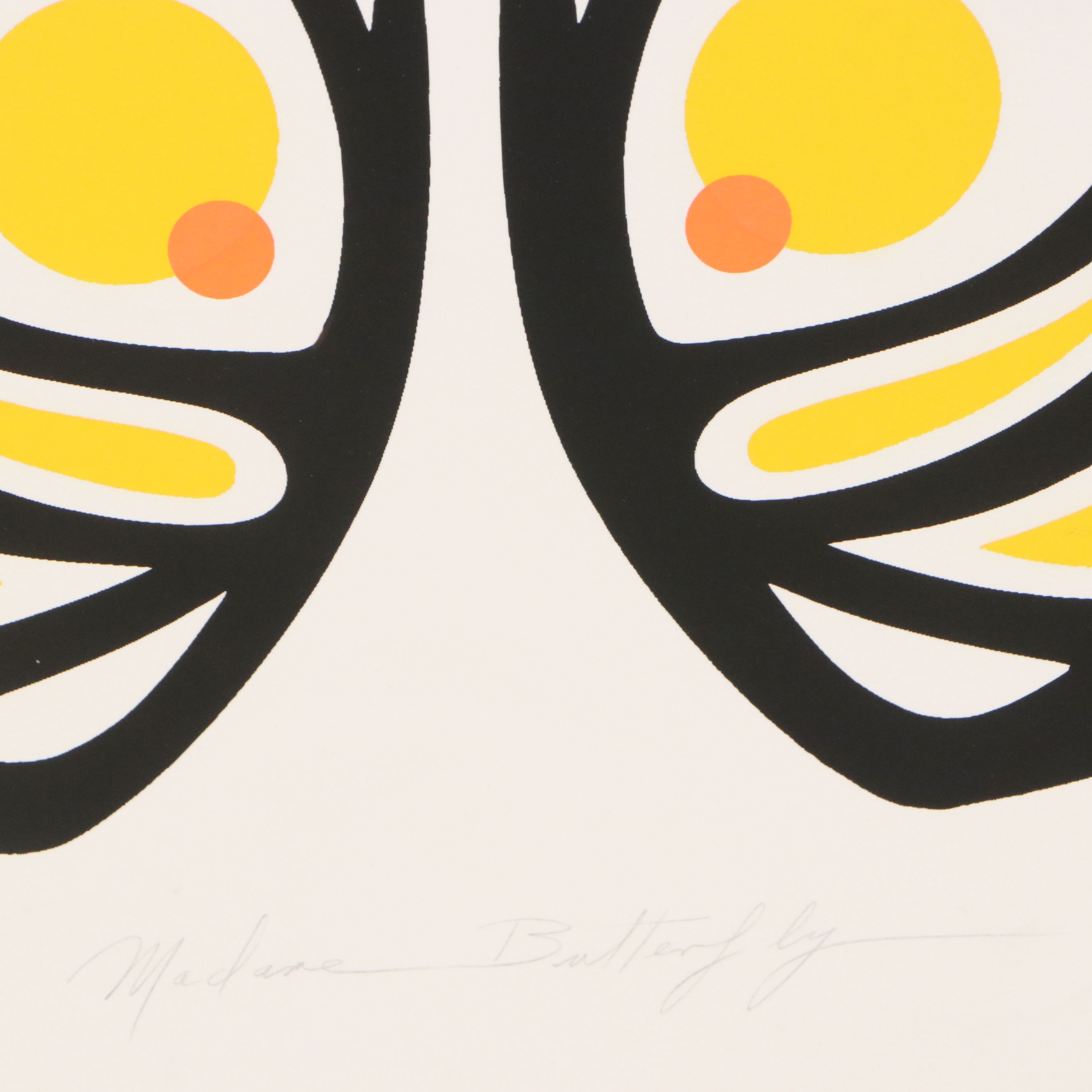 Matta D. Screenprint "Madame Butterfly," Late 20th Century