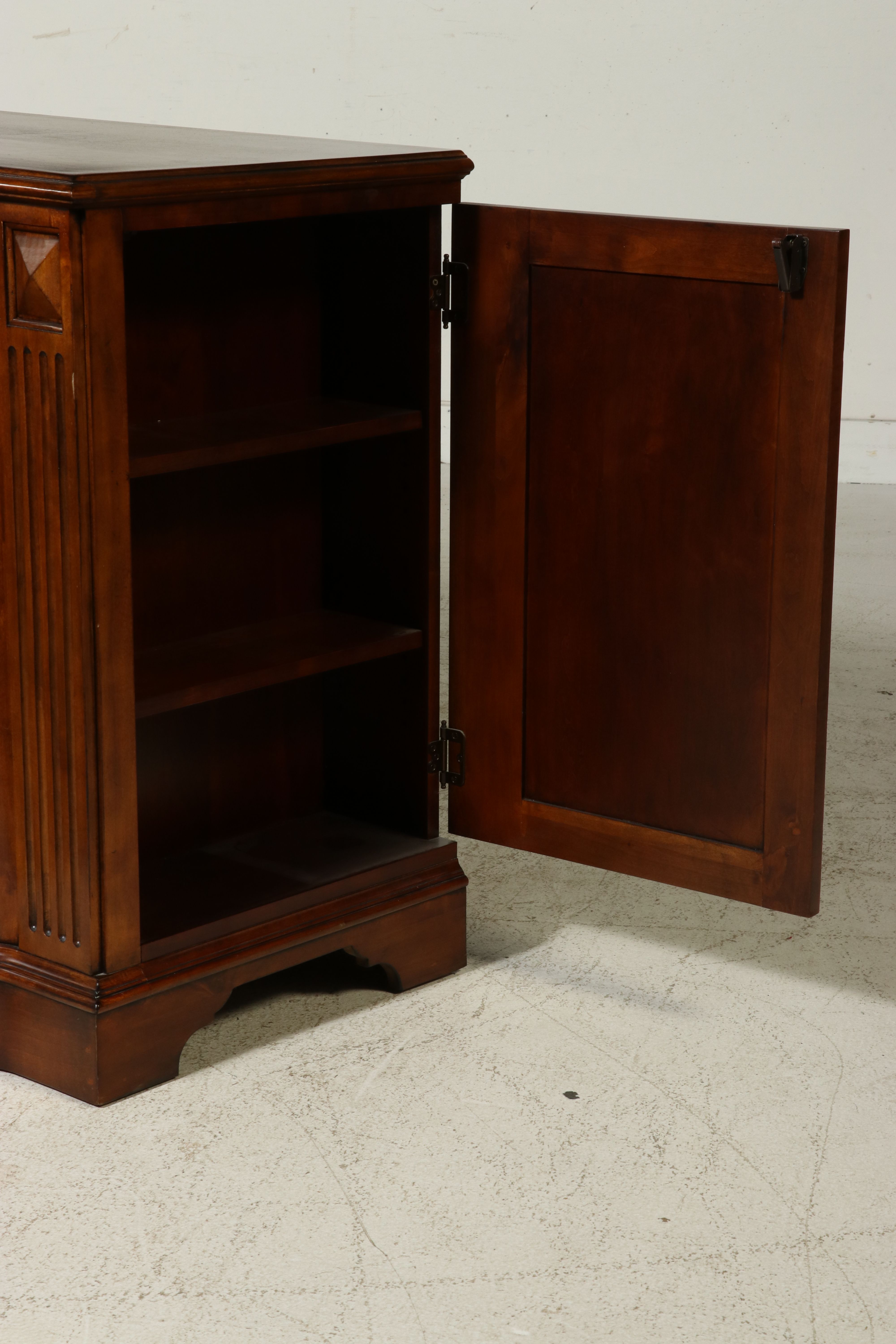 Ethan Allen Neoclassical Style Burl Wood Media Sideboard