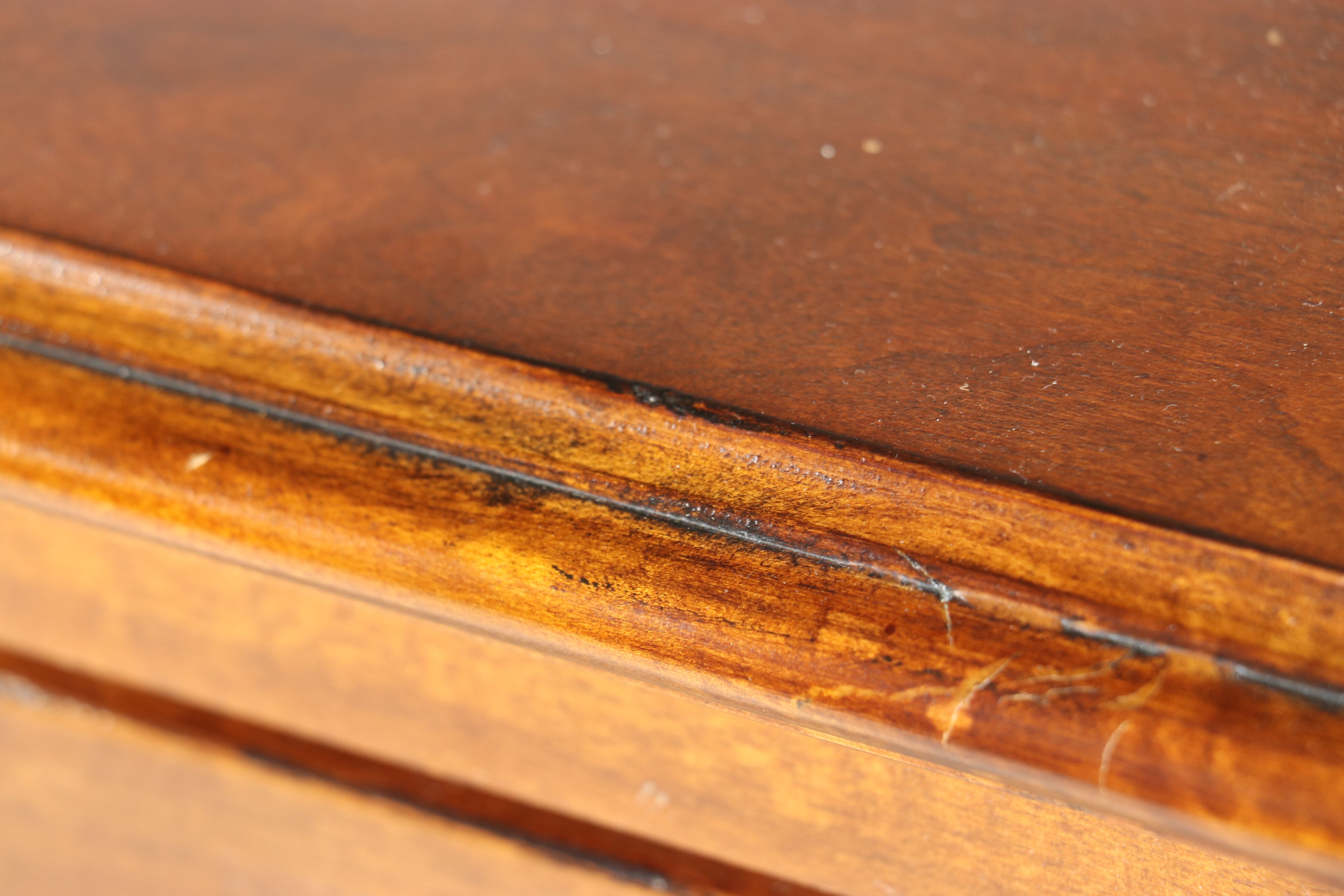 Ethan Allen Neoclassical Style Burl Wood Media Sideboard