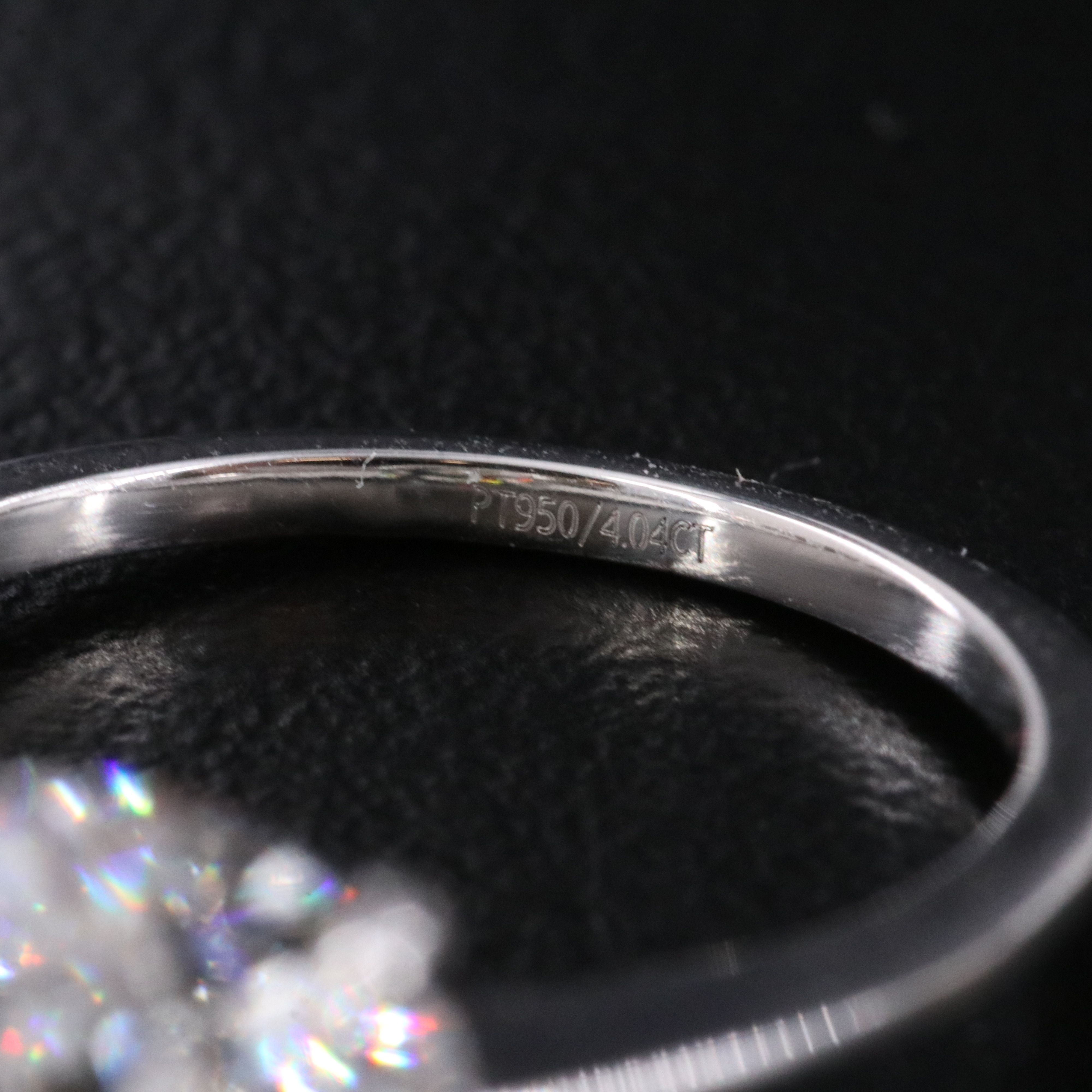 Platinum 4.04 CT Lab Grown Diamond Ring with IGI Report