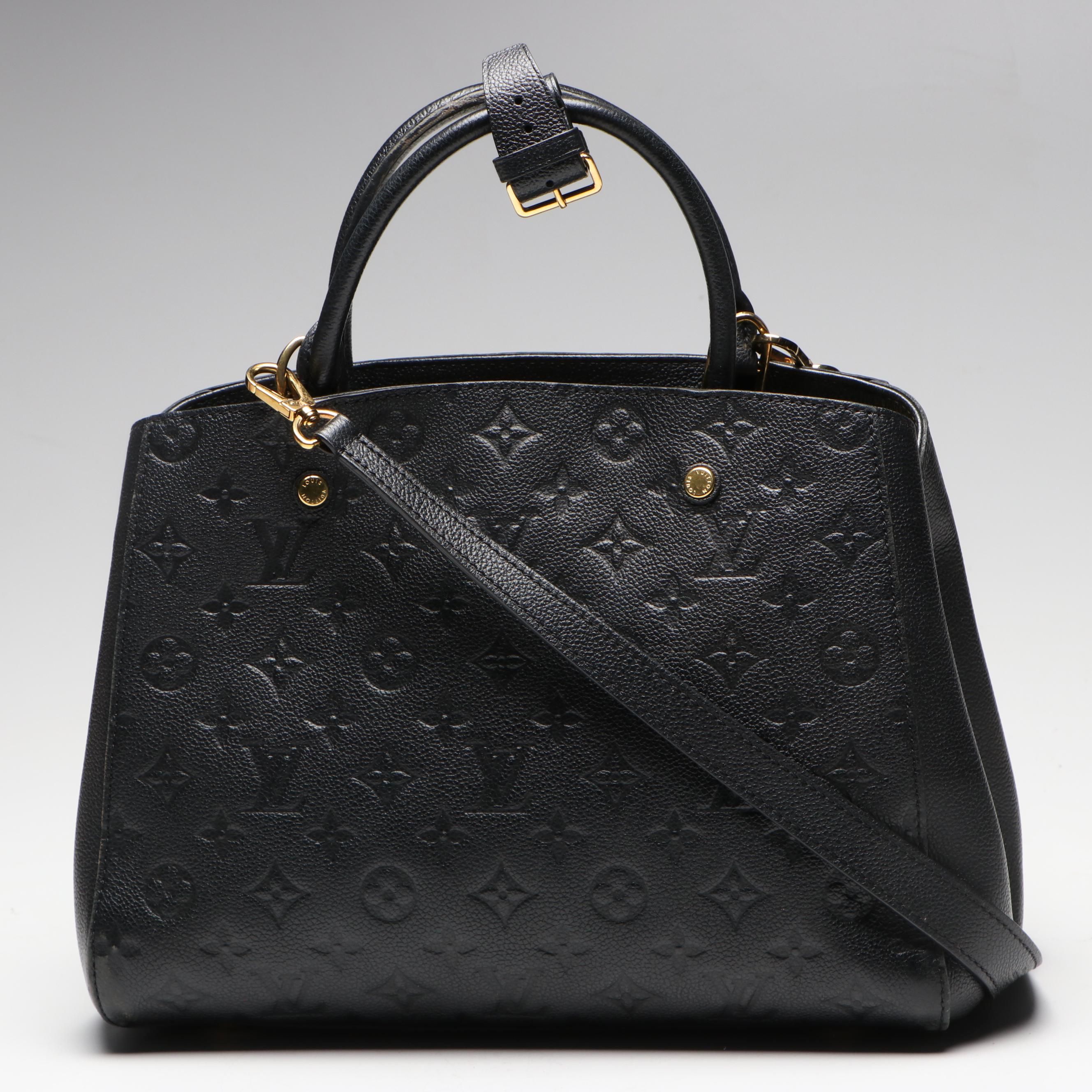 Louis Vuitton Montaigne MM Two-Way Bag in Monogram Empreinte and Grained Leather