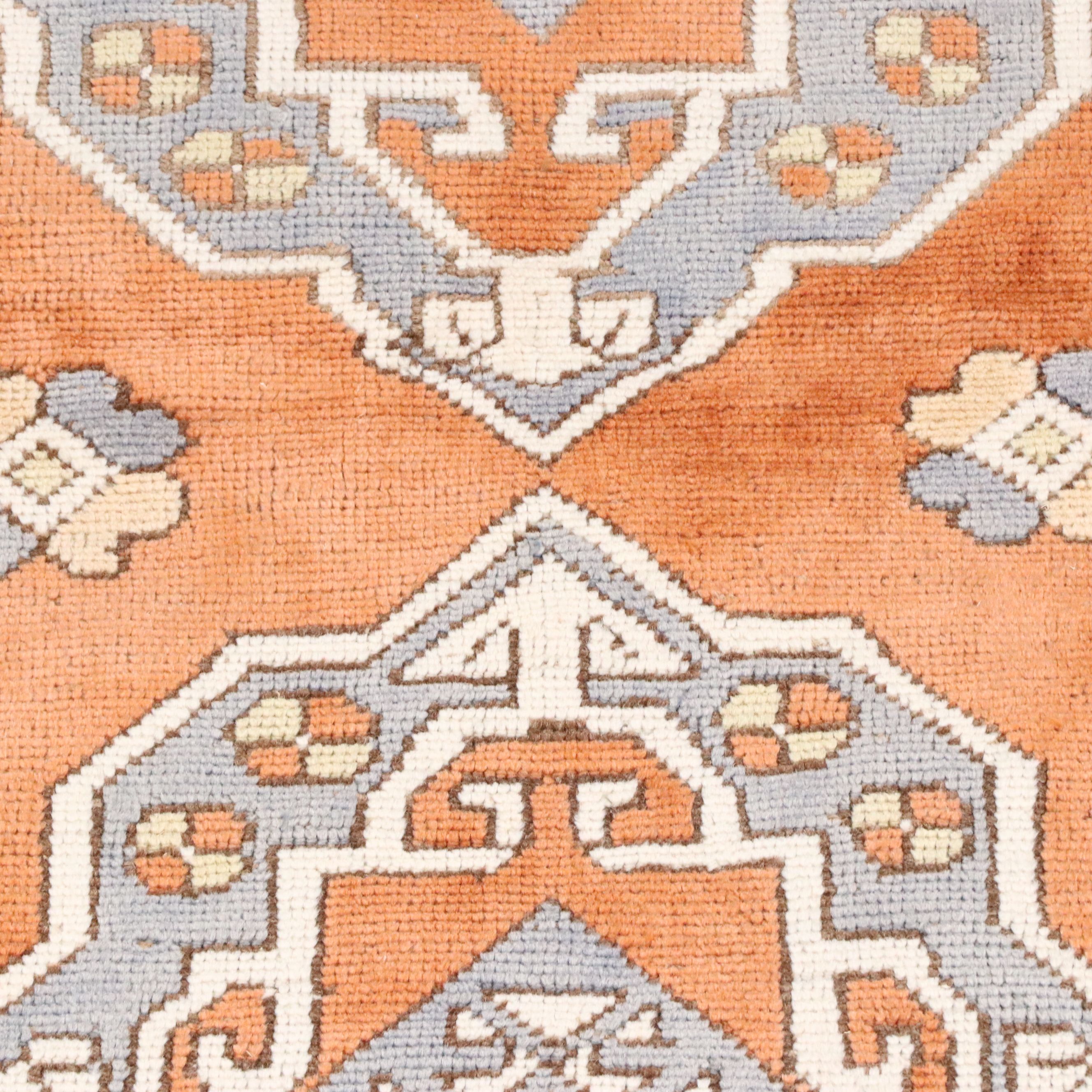 4'6 x 6' Hand-Knotted Turkish Oushak Area Rug