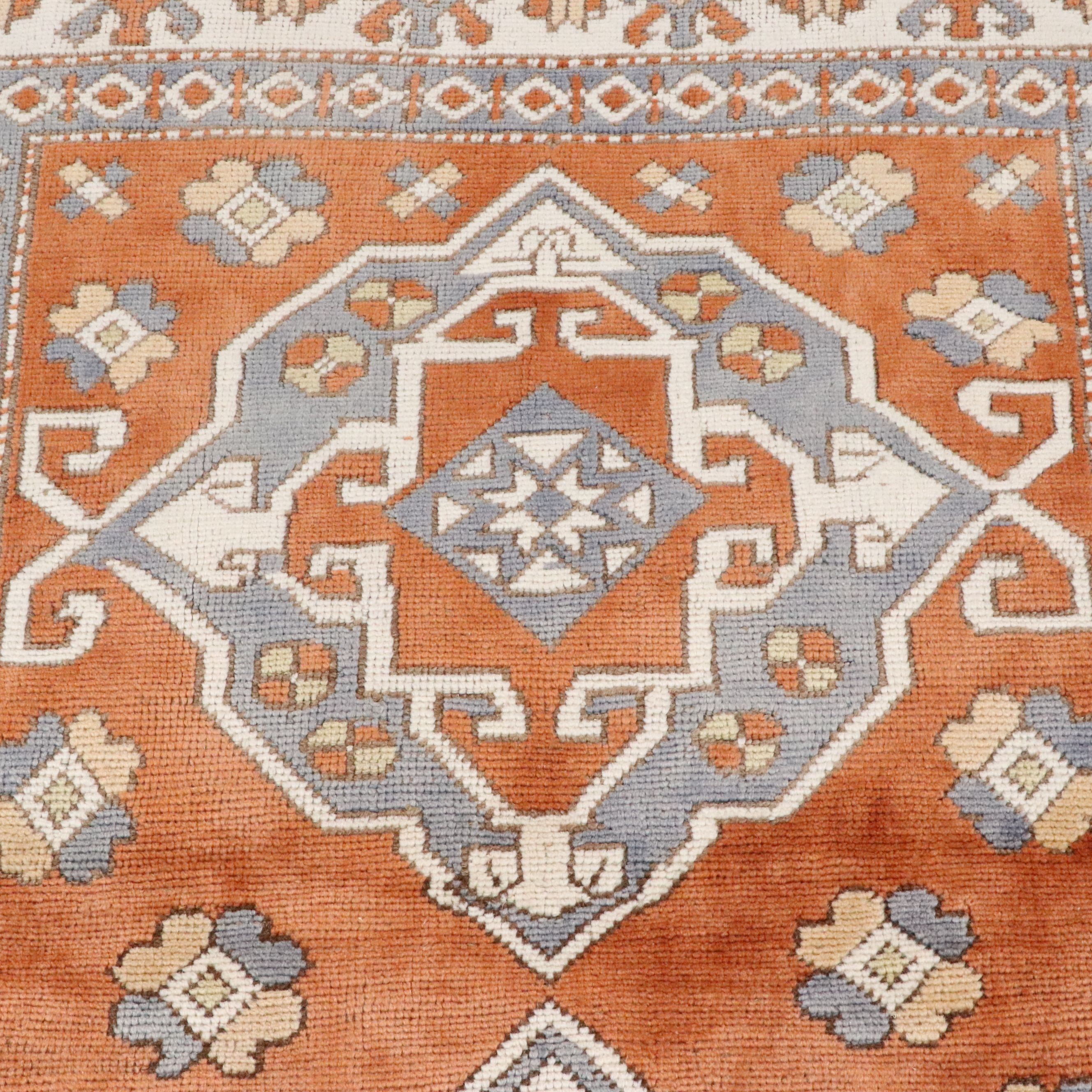 4'6 x 6' Hand-Knotted Turkish Oushak Area Rug