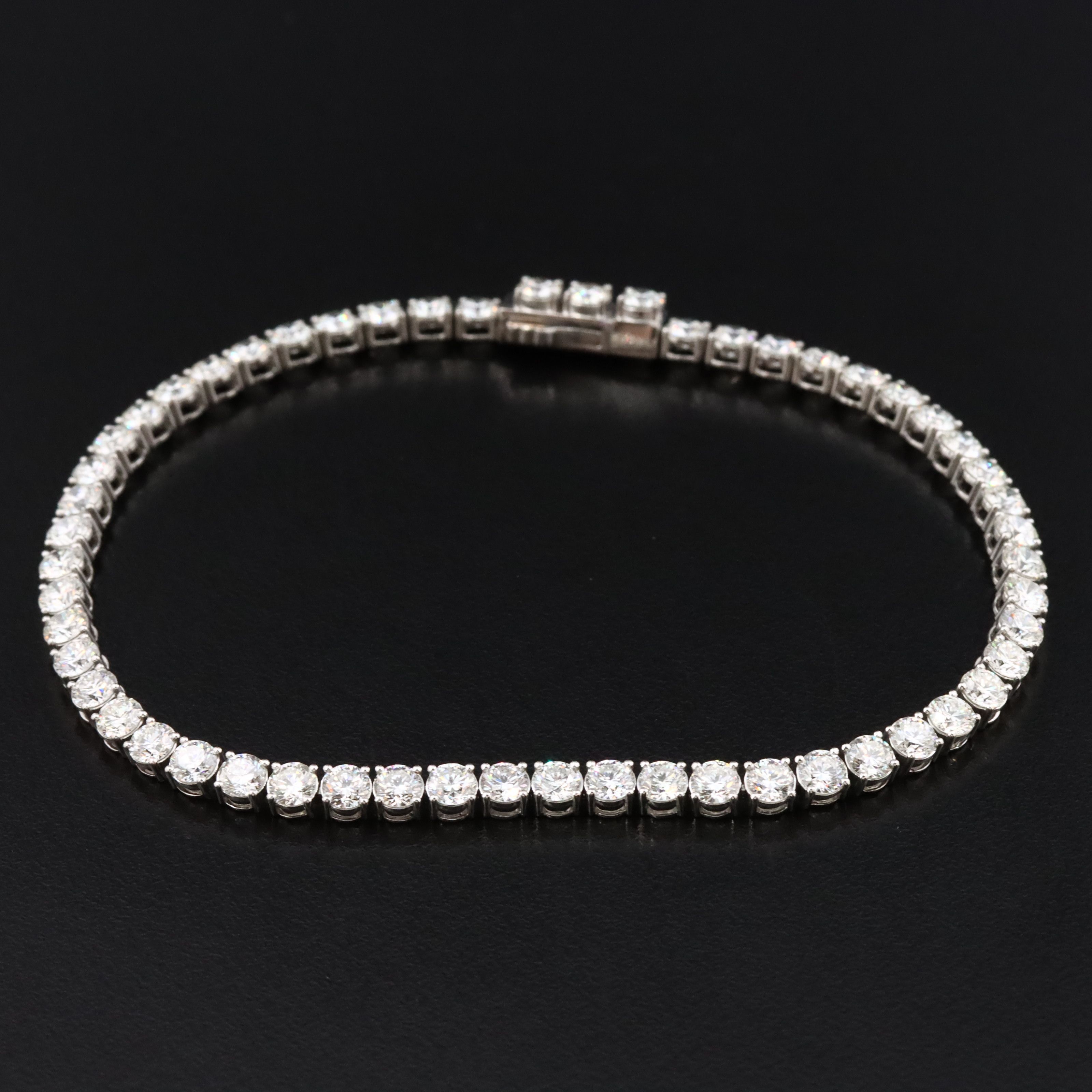 Platinum 7.99 CTW Diamond Line Bracelet