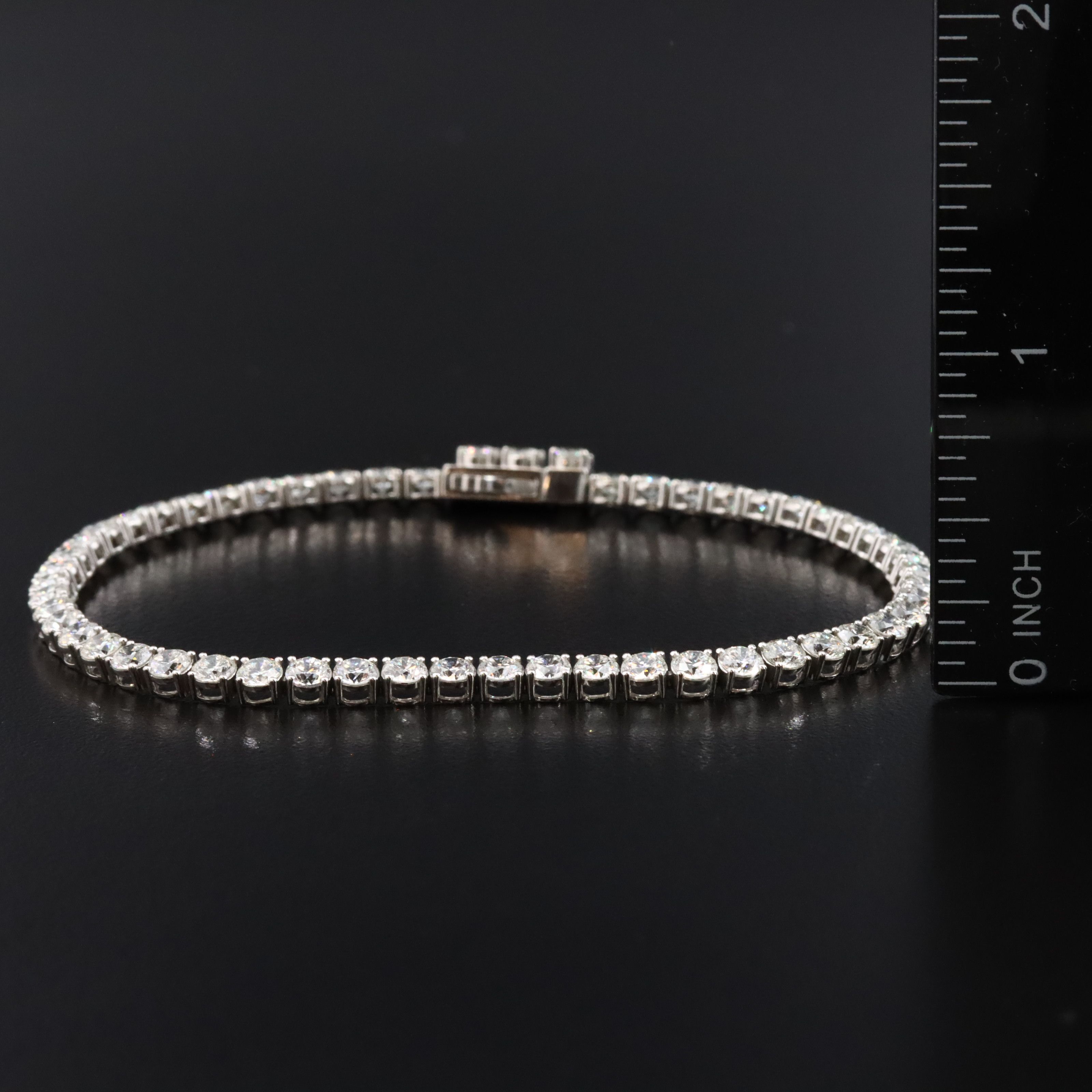 Platinum 7.99 CTW Diamond Line Bracelet