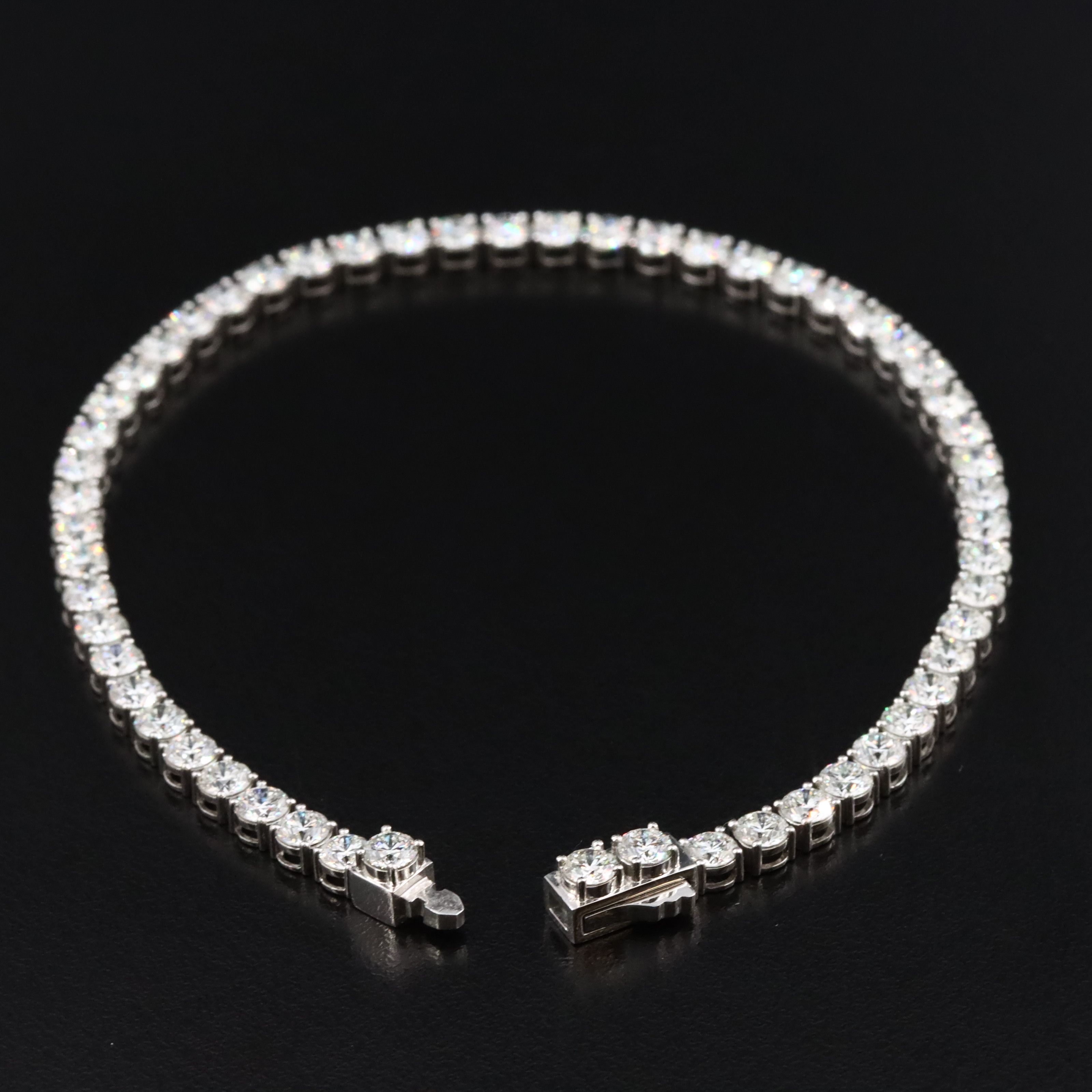 Platinum 7.99 CTW Diamond Line Bracelet