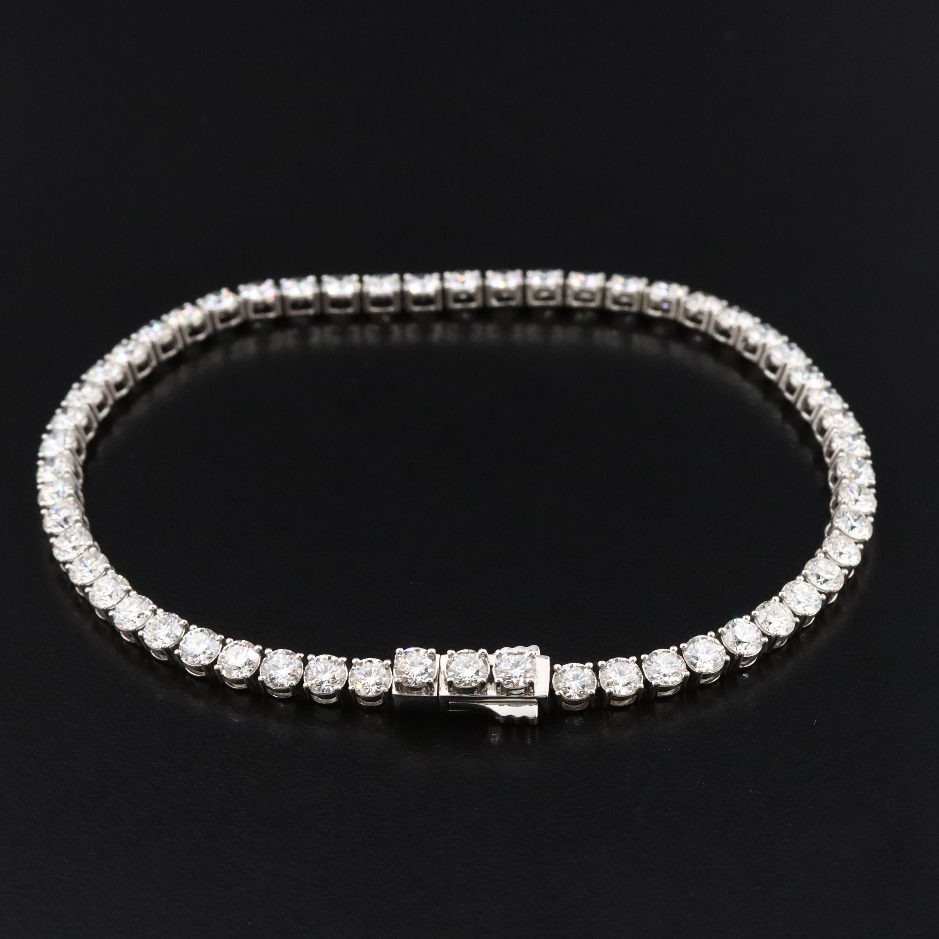 Platinum 7.99 CTW Diamond Line Bracelet