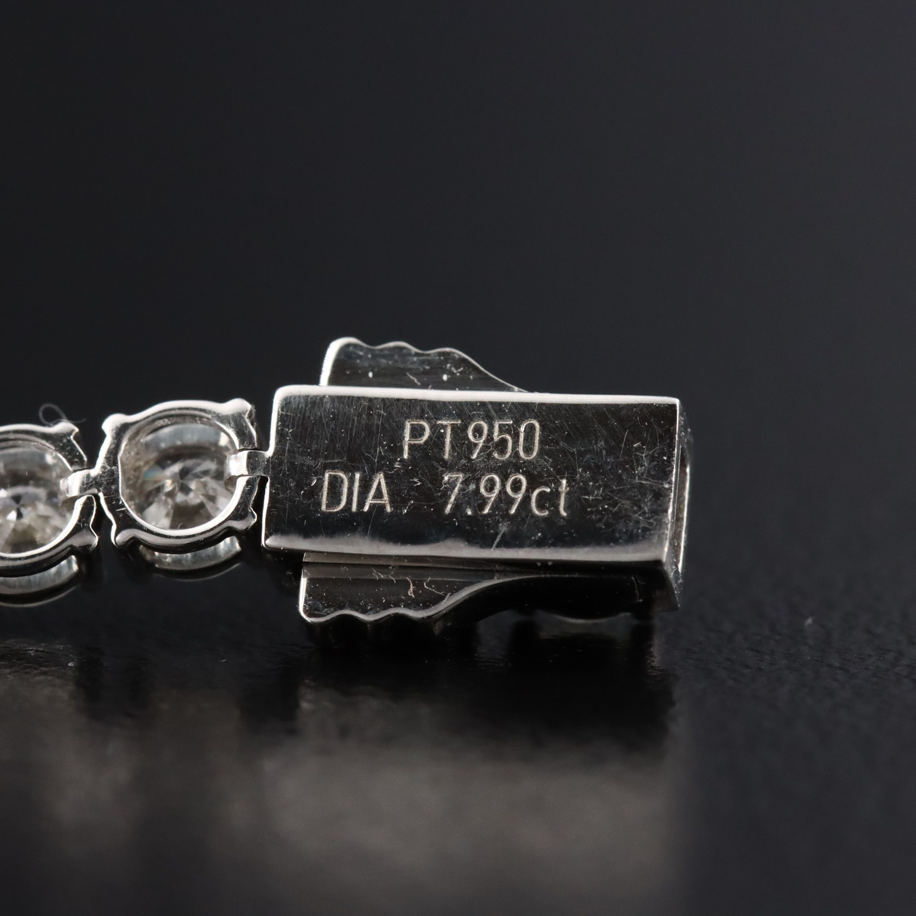 Platinum 7.99 CTW Diamond Line Bracelet