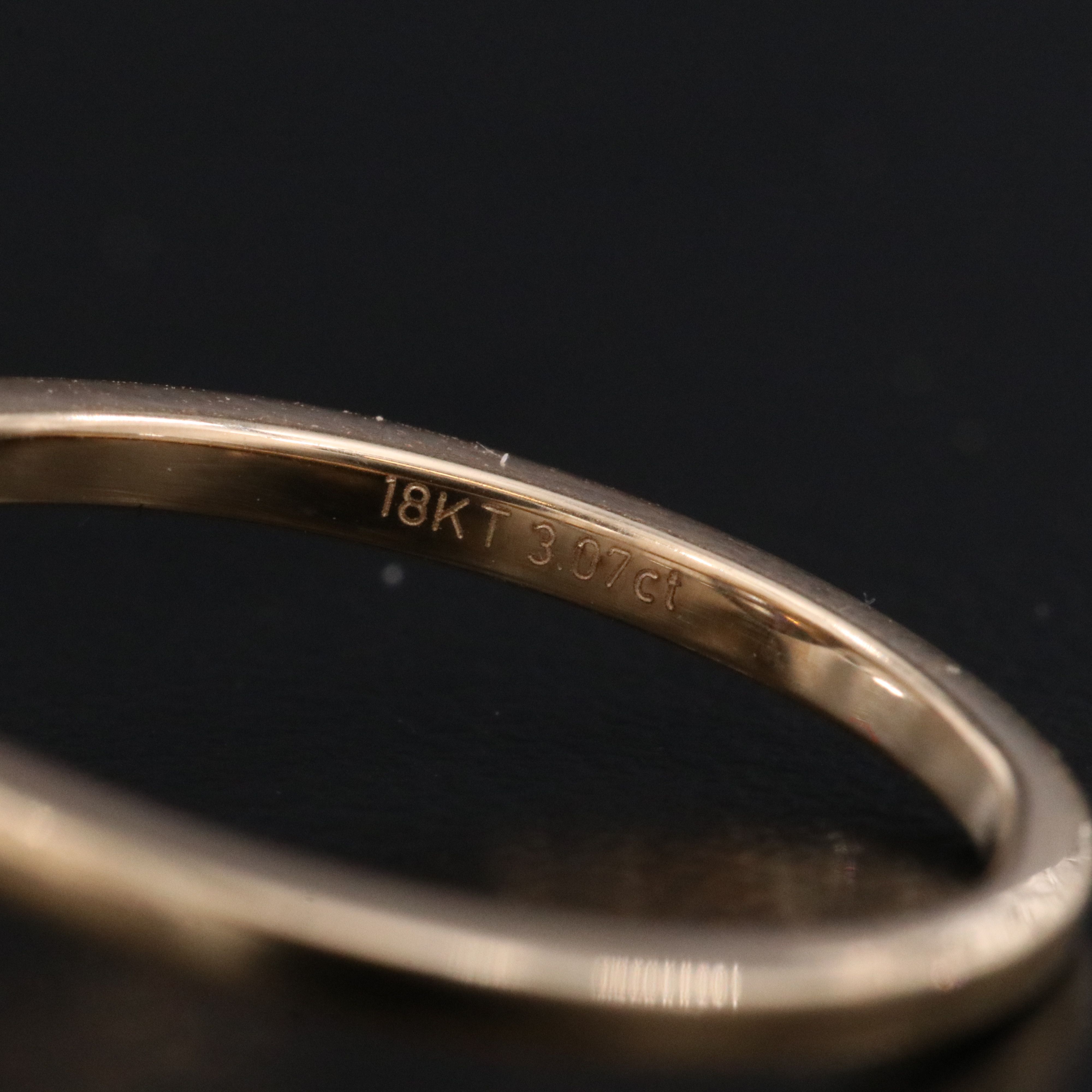 18K 3.07 CT Lab Grown Diamond Solitaire Ring with IGI Report