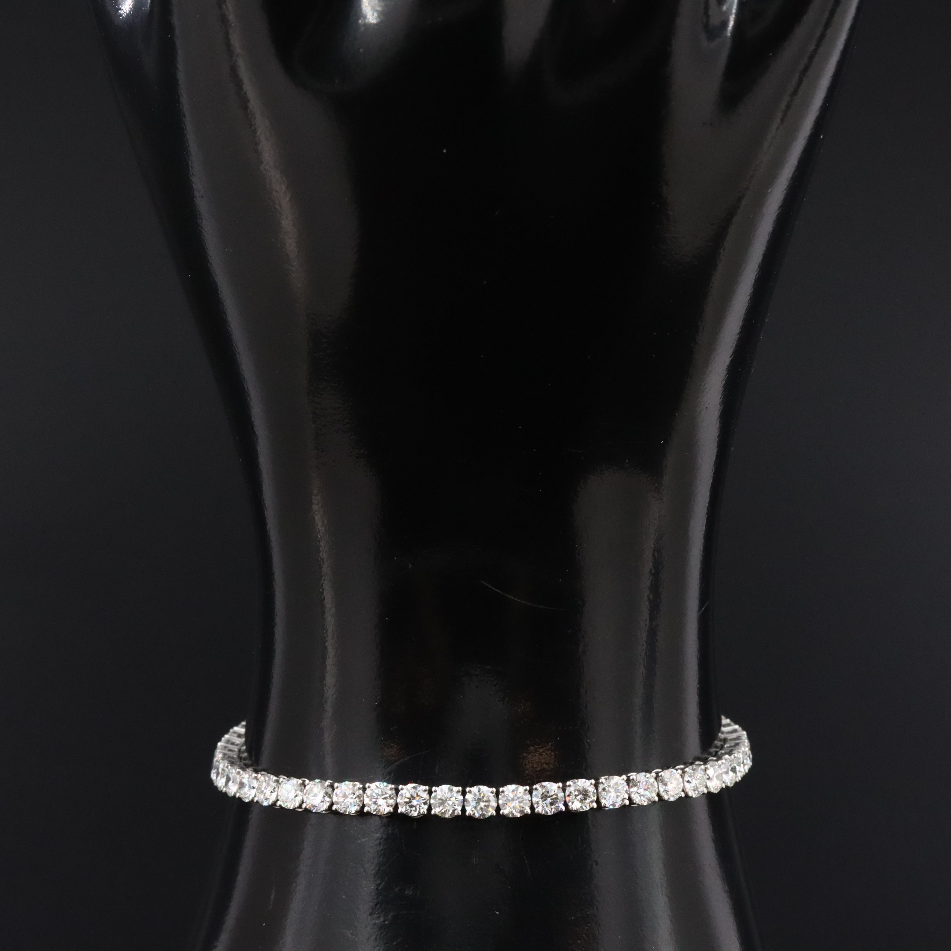 Platinum 5.90 CTW Diamond Line Bracelet