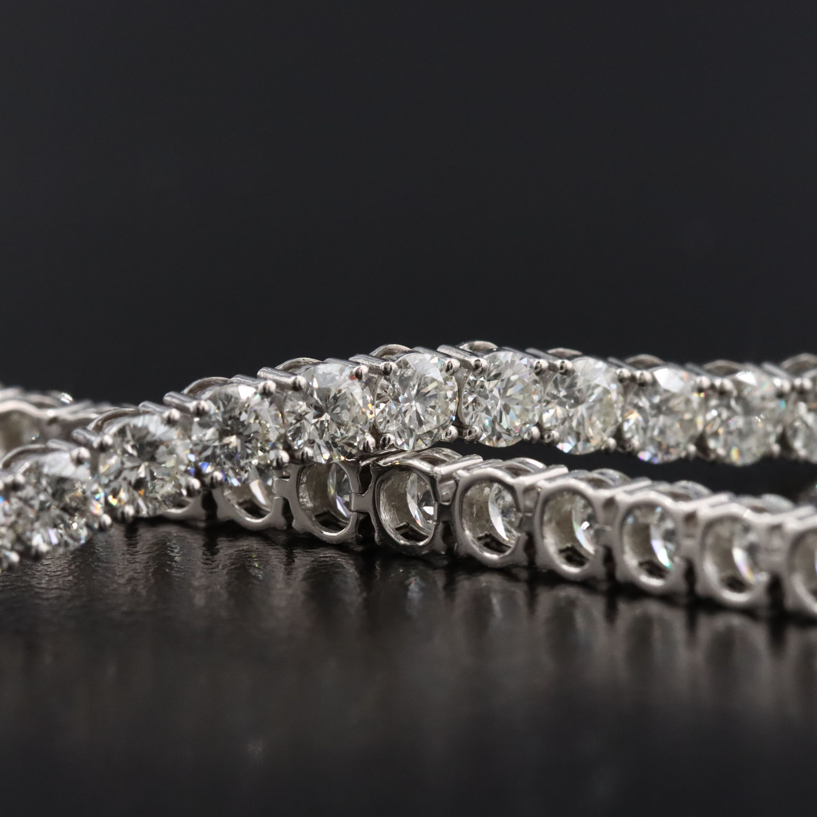 Platinum 5.90 CTW Diamond Line Bracelet