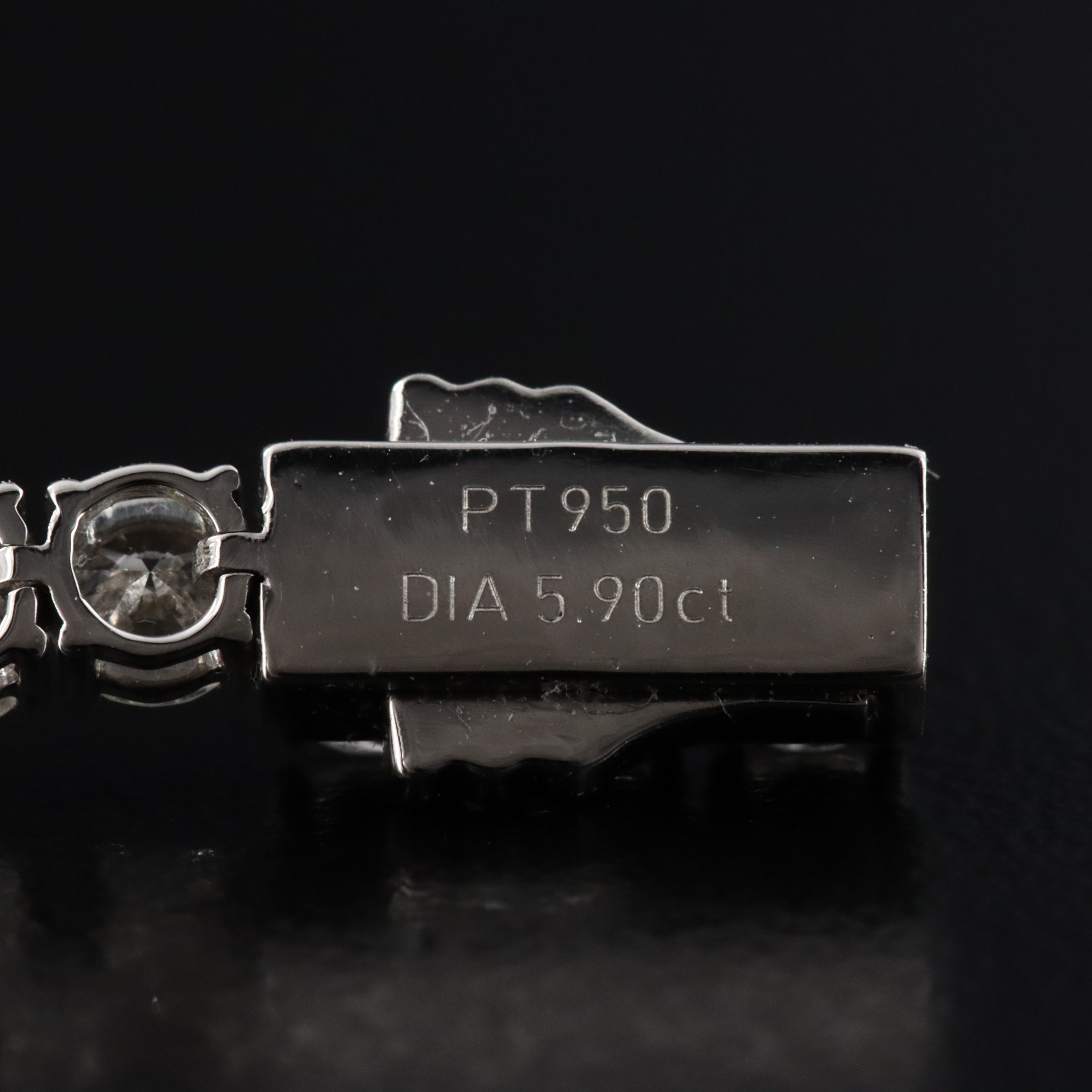 Platinum 5.90 CTW Diamond Line Bracelet