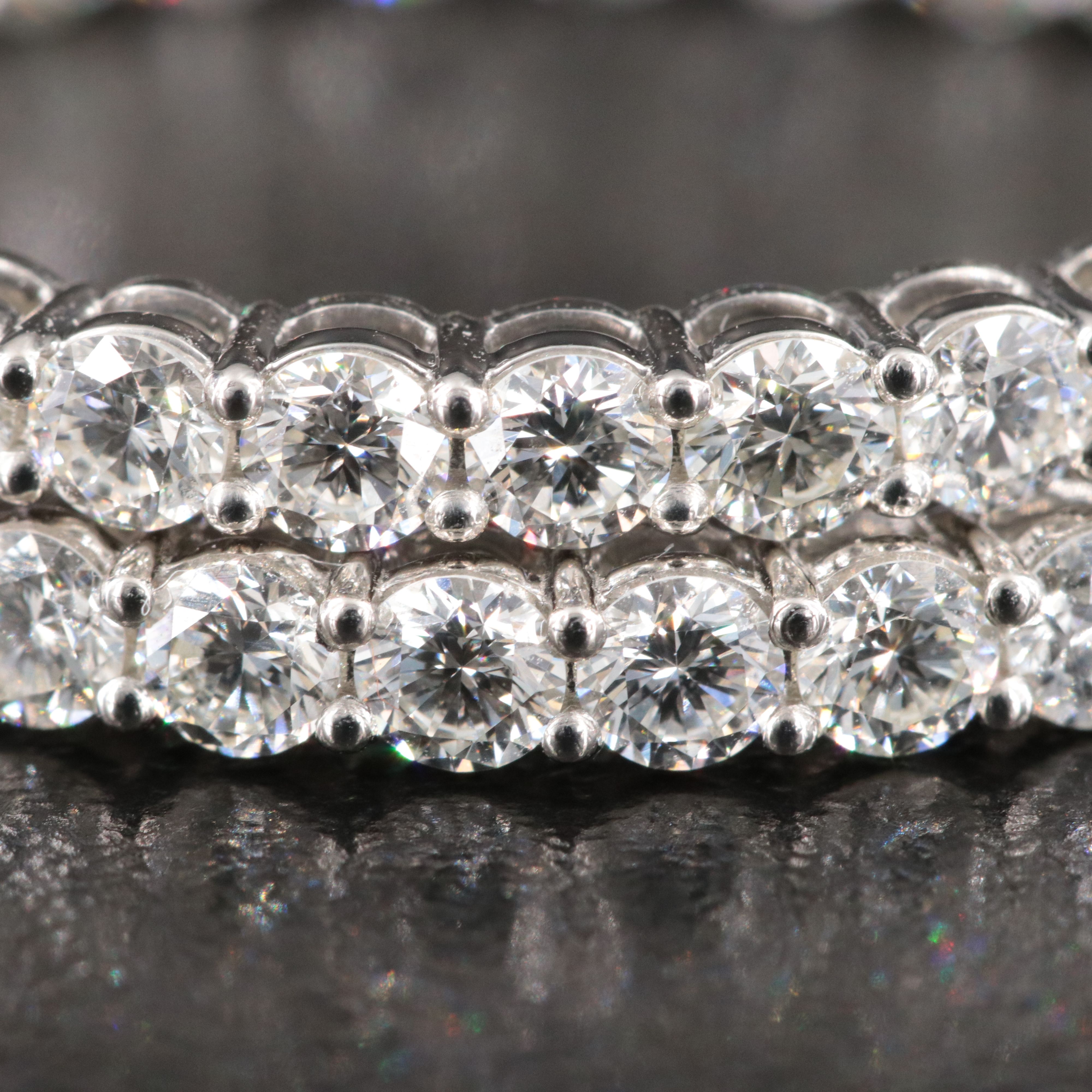 Platinum 4.33 CTW Diamond Inside-Out Hoop Earrings