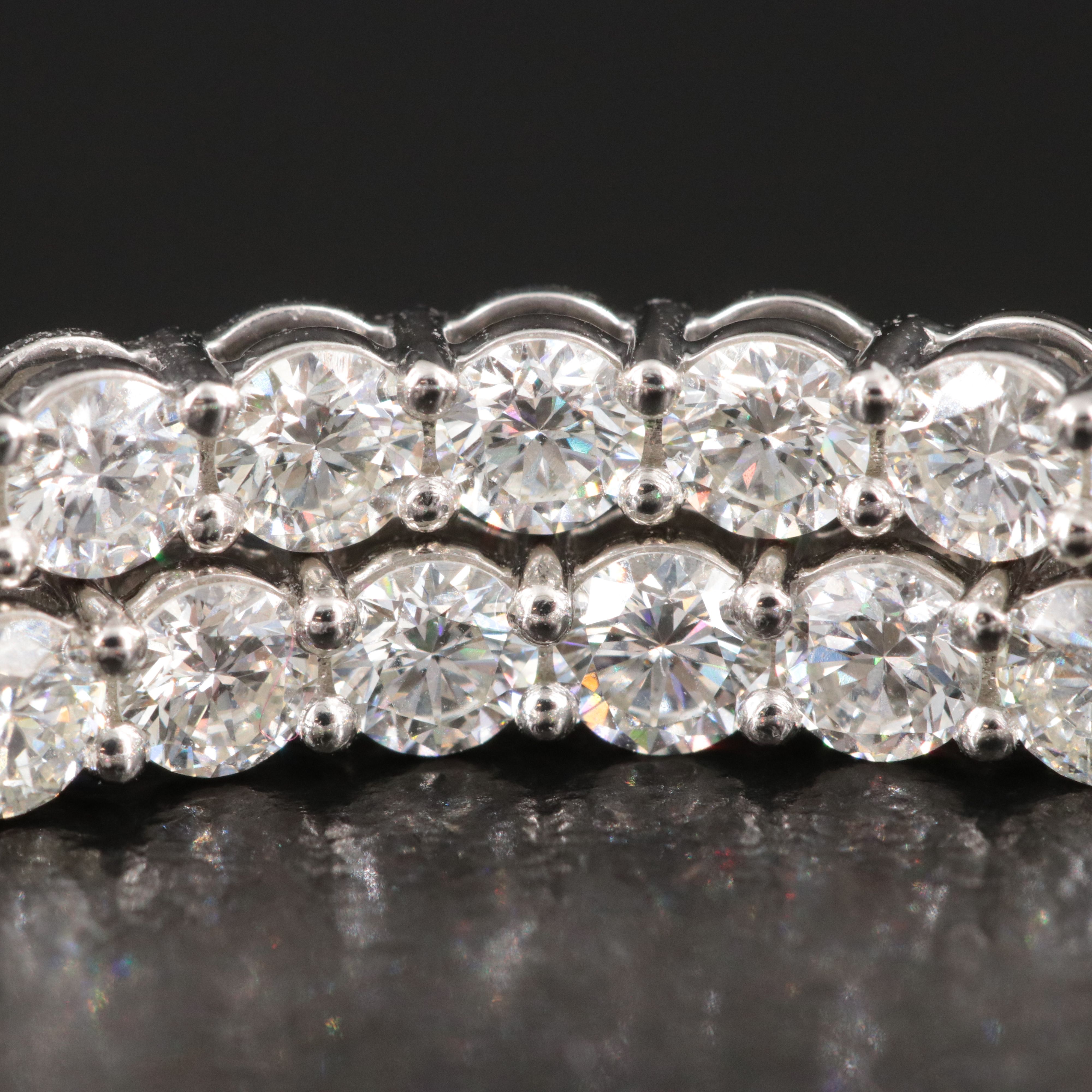 Platinum 4.33 CTW Diamond Inside-Out Hoop Earrings