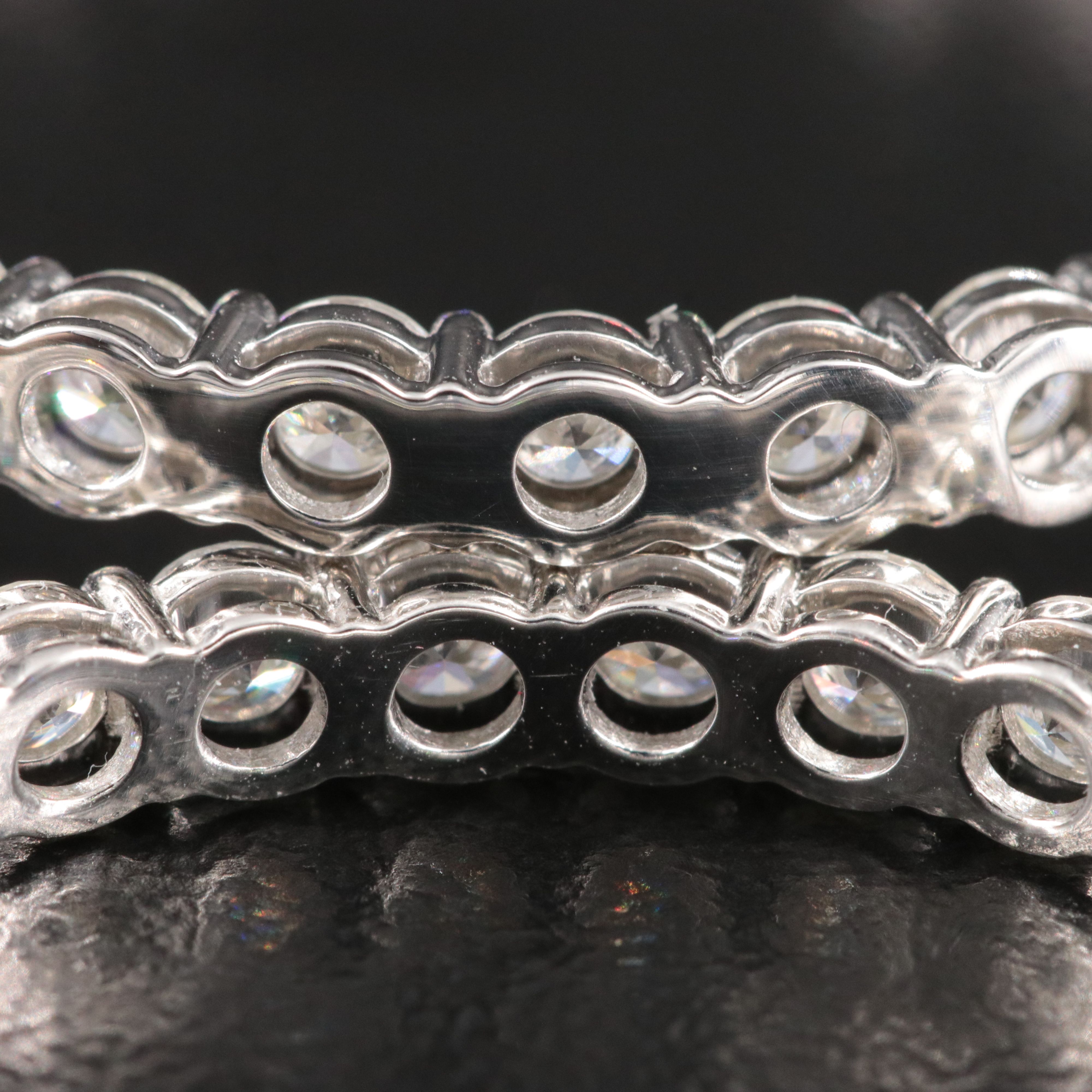 Platinum 4.33 CTW Diamond Inside-Out Hoop Earrings