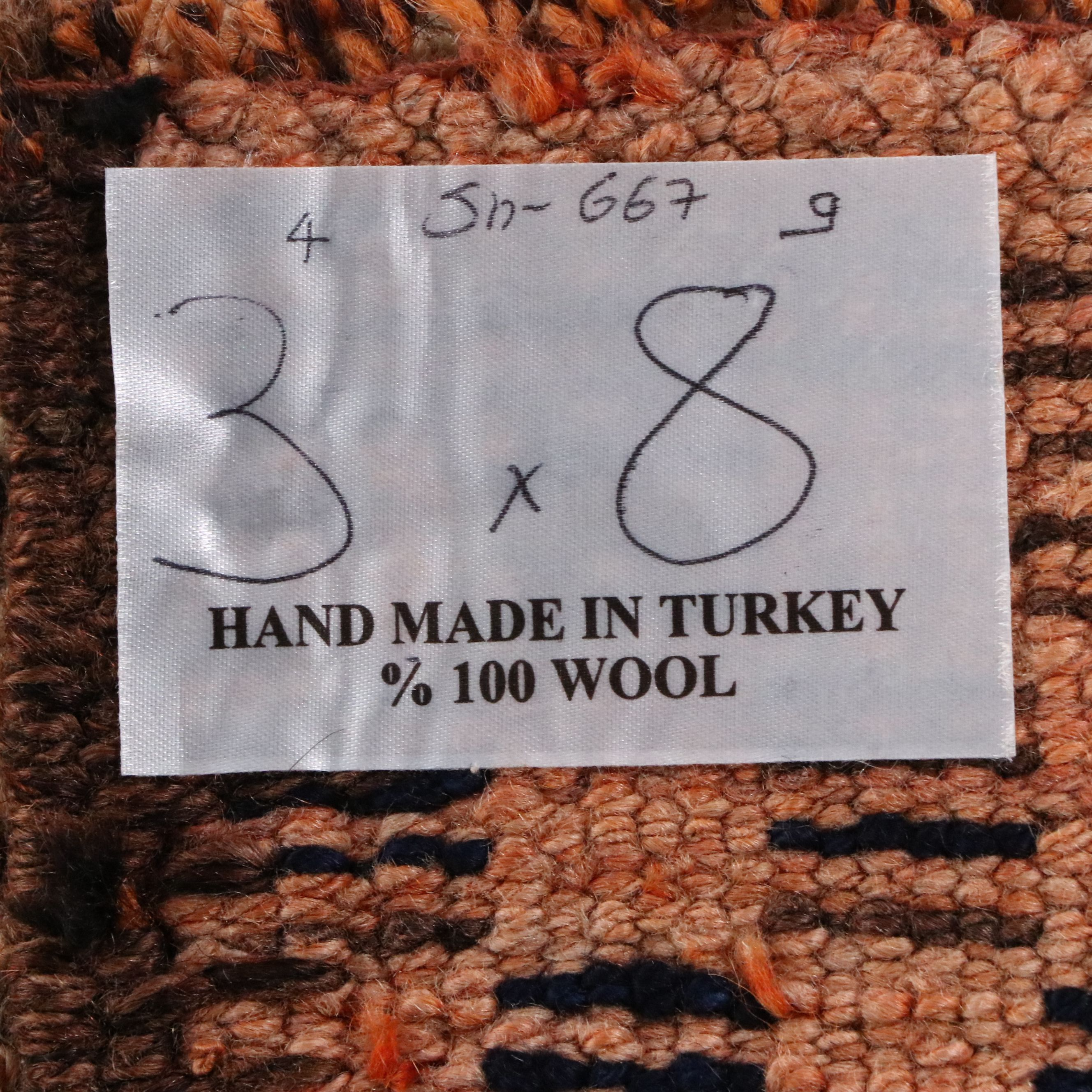 3'4 x 8'10 Hand-Knotted Turkish Bergama Long Rug