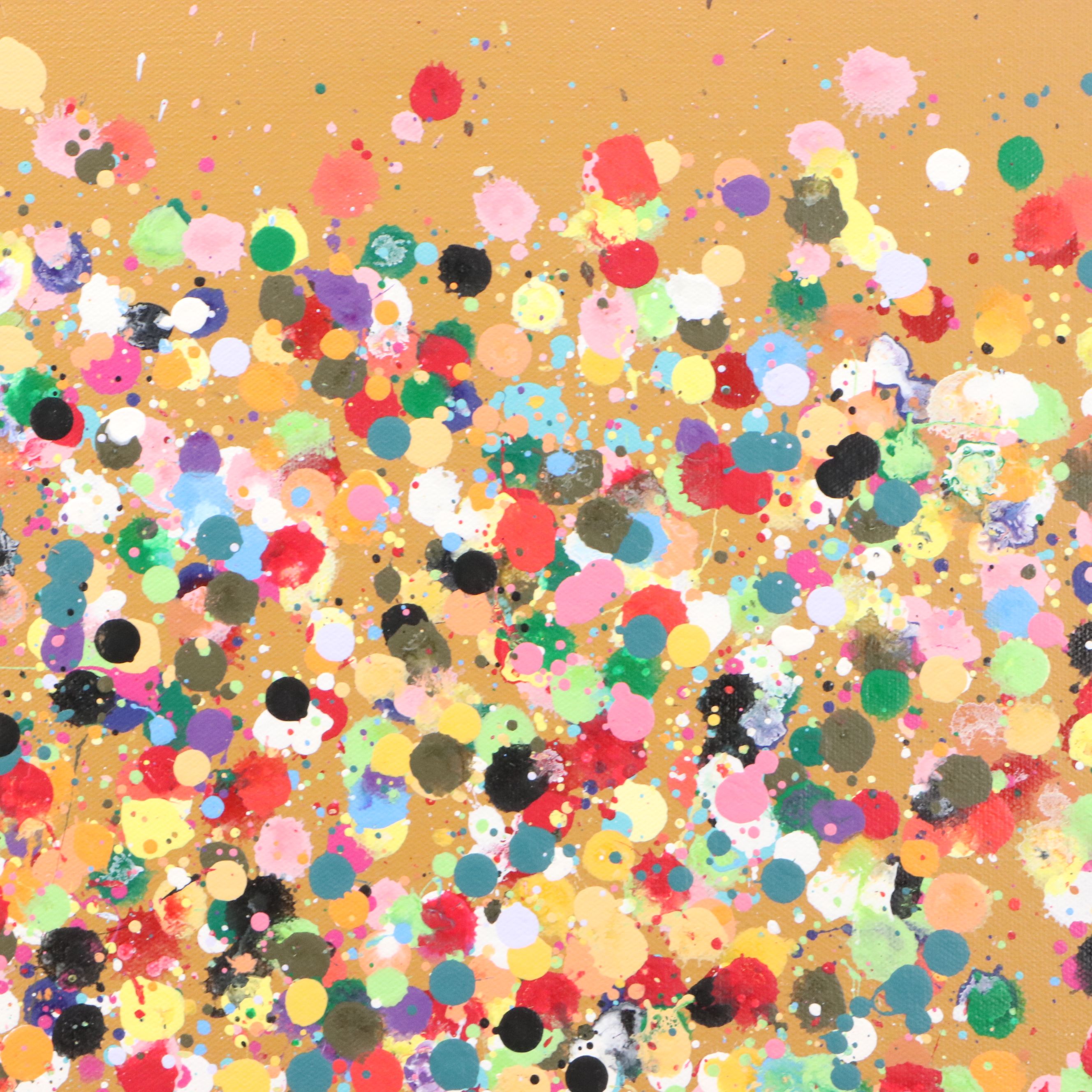 Michael Karr Abstract Acrylic Action Painting, 2023