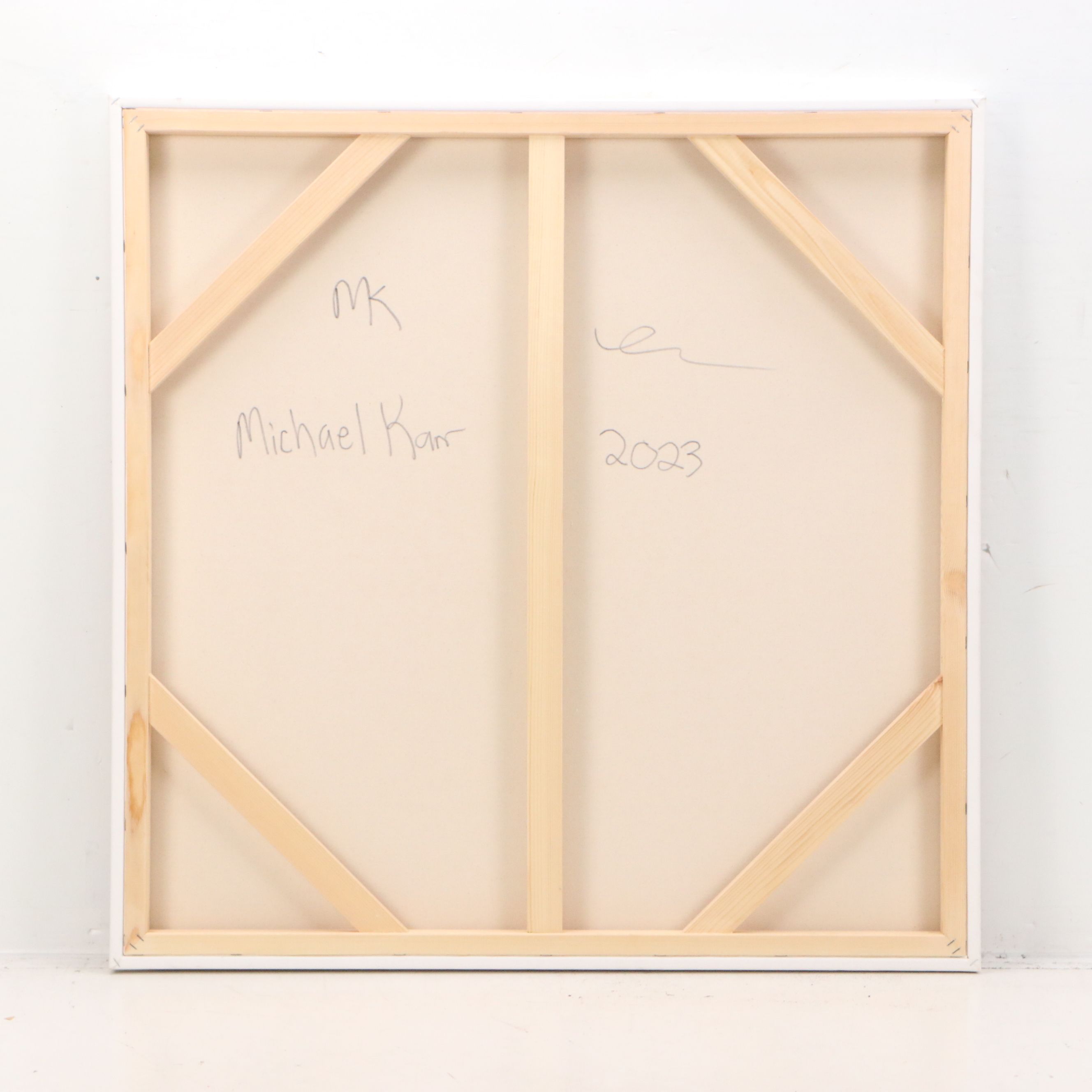 Michael Karr Abstract Acrylic Action Painting, 2023