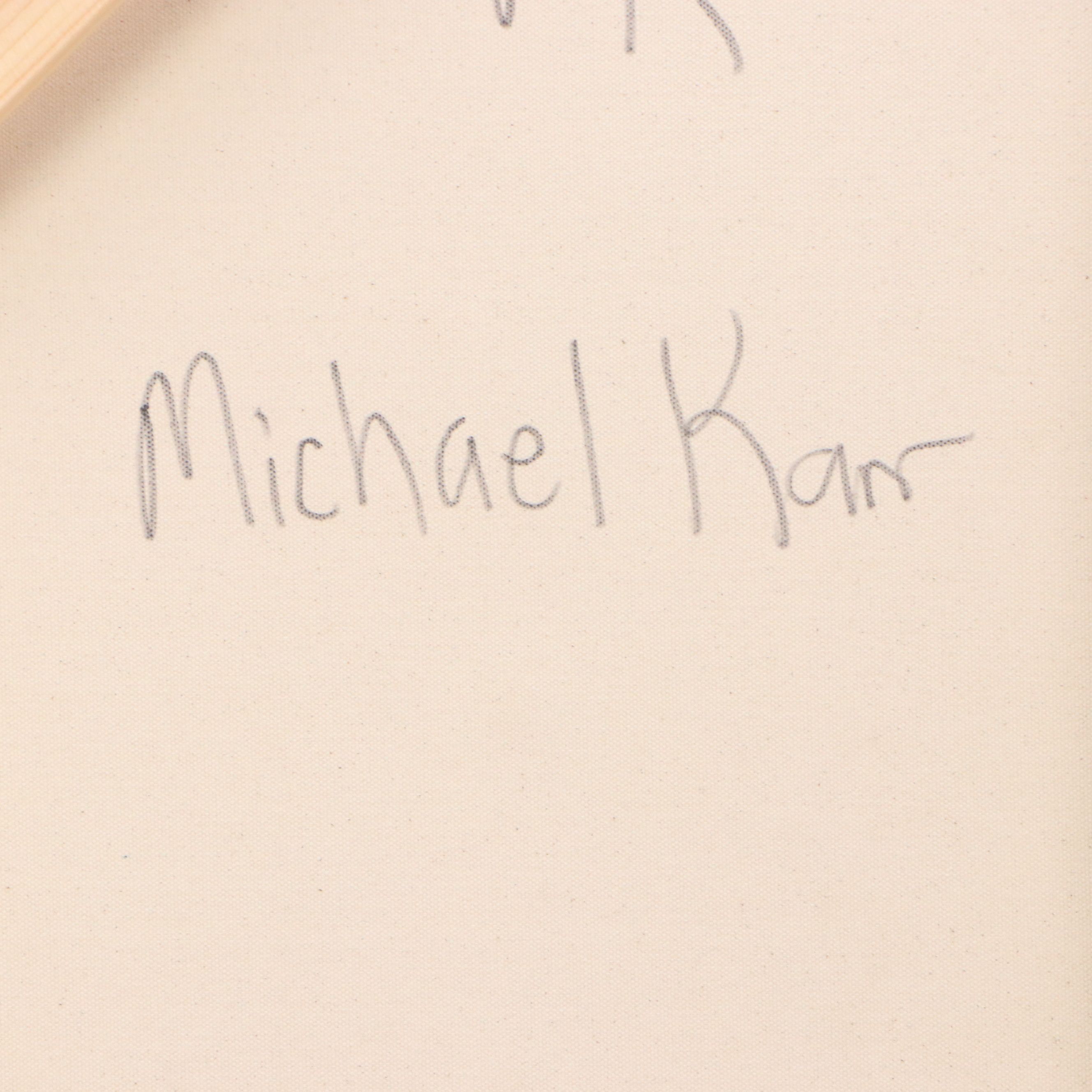 Michael Karr Abstract Acrylic Action Painting, 2023