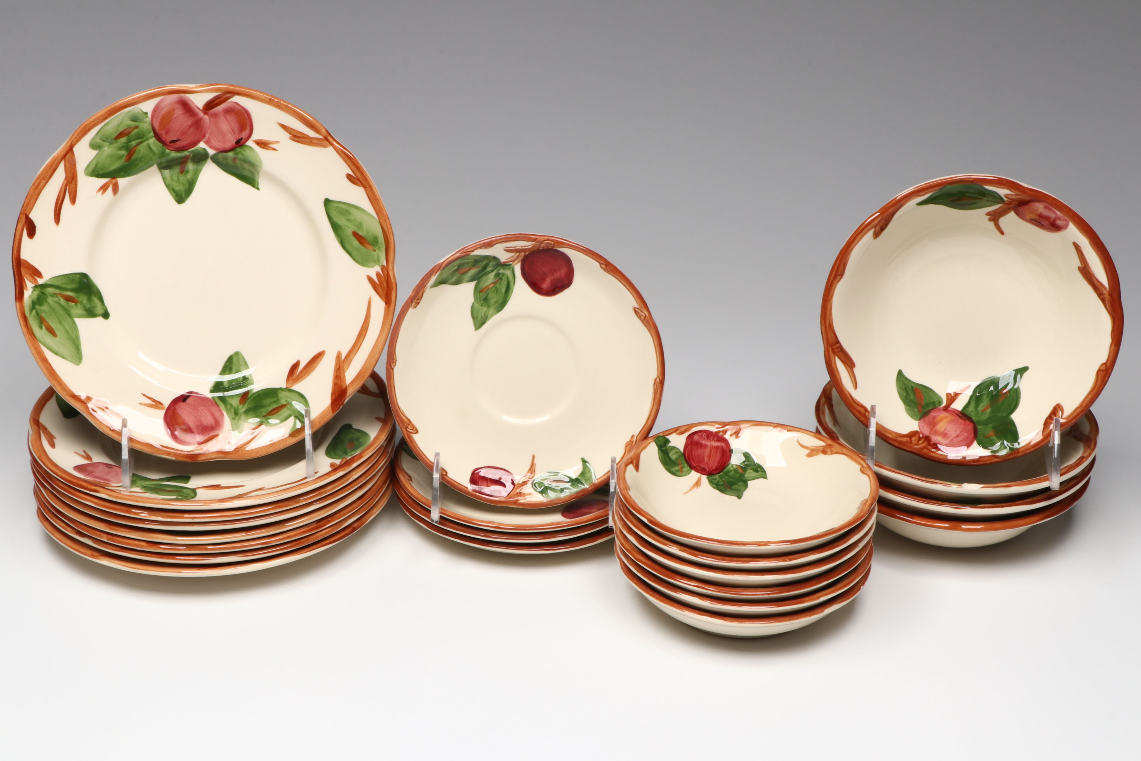 Franciscan "Apple" Ceramic Dinnerware, Cookie Jar and Shakers