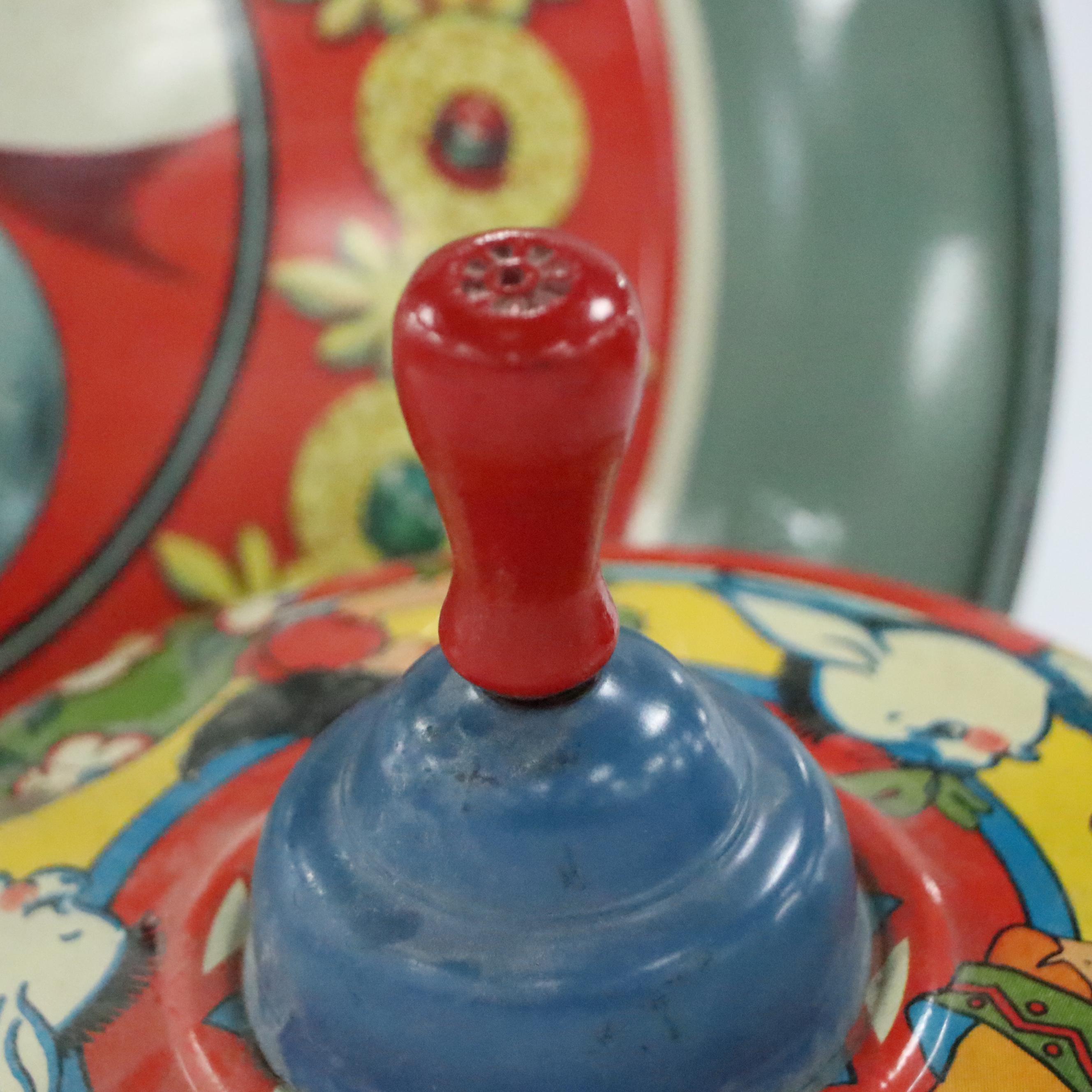 Ohio Art Co. Tin Spinning Top Toy with Other Prince Valiant Toy Shield