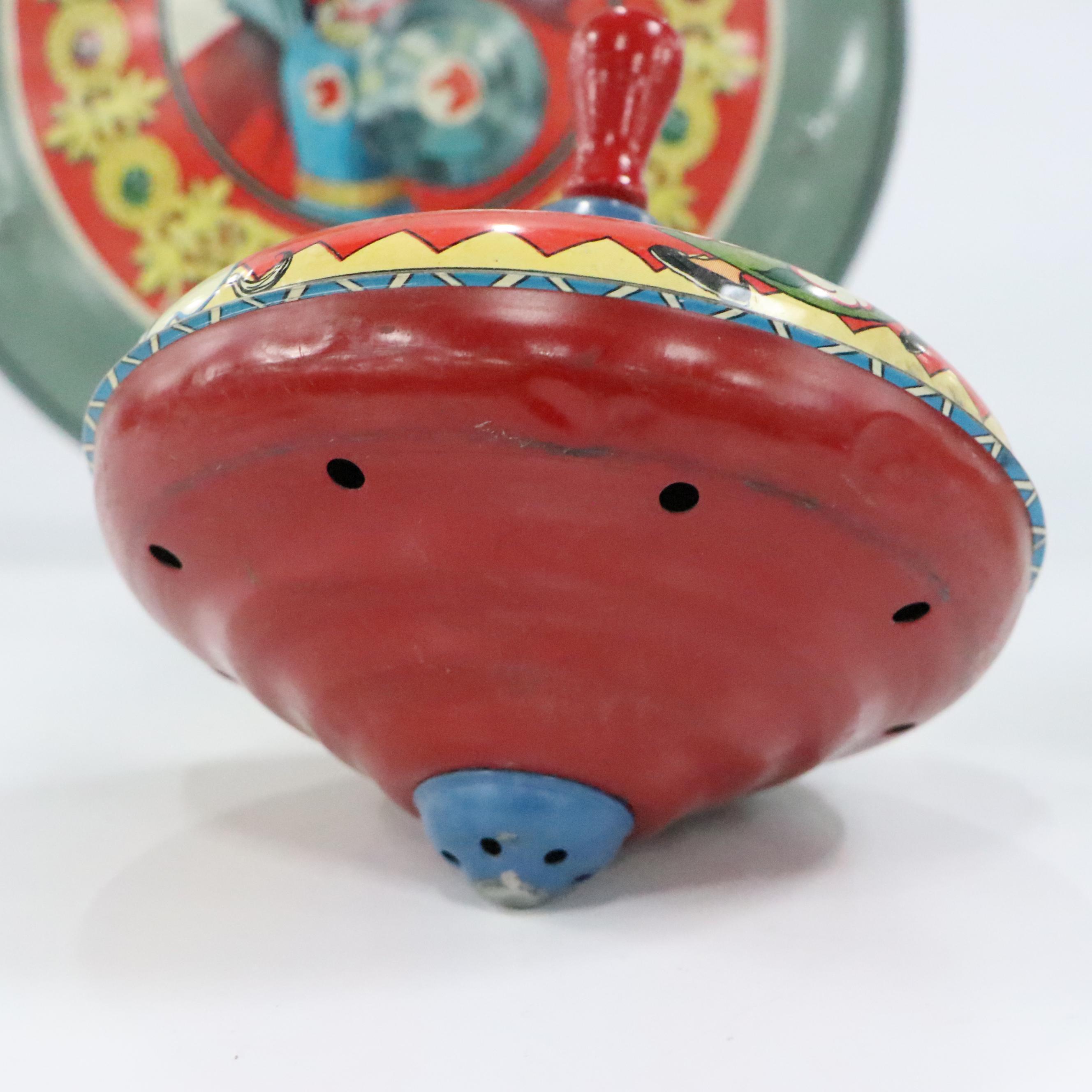 Ohio Art Co. Tin Spinning Top Toy with Other Prince Valiant Toy Shield