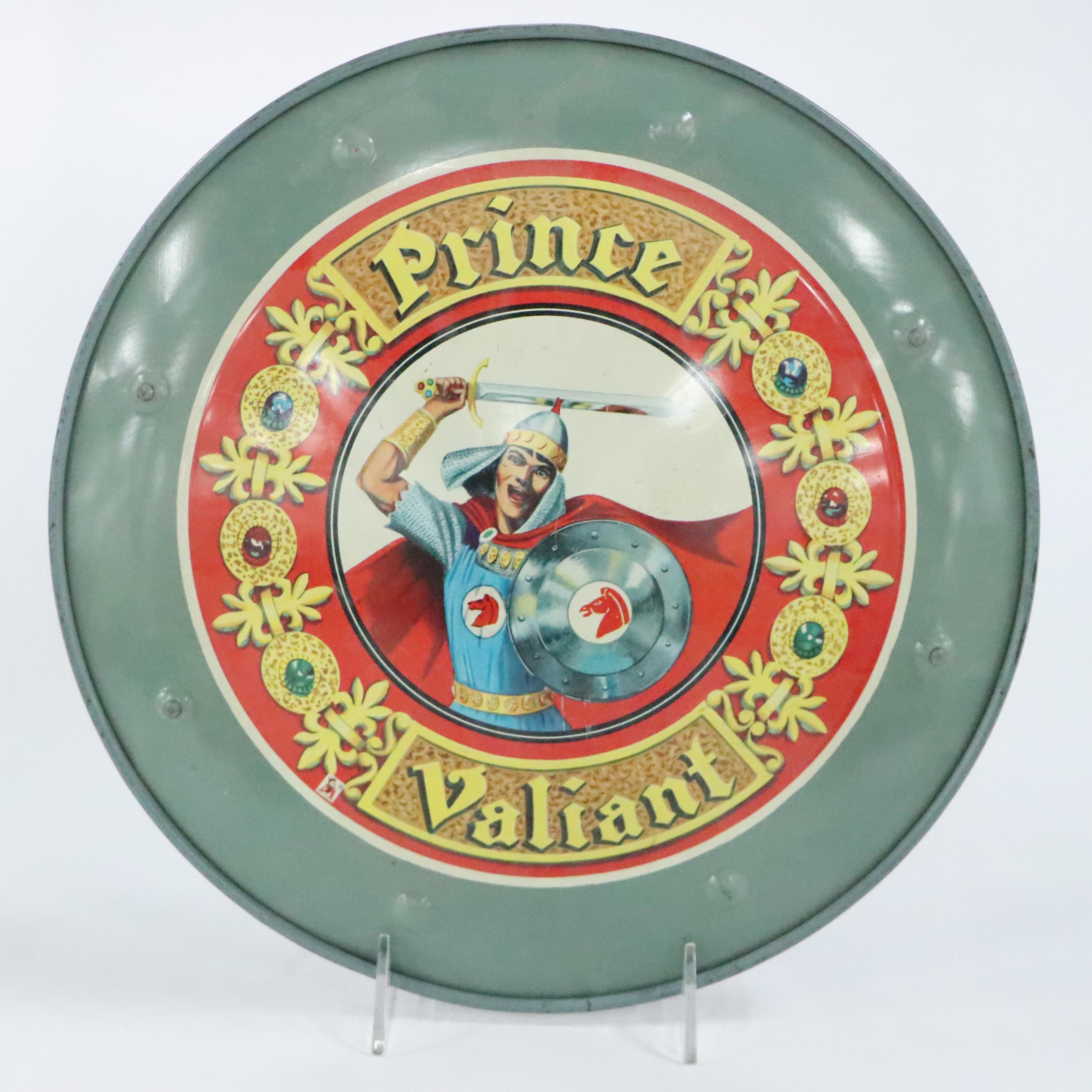 Ohio Art Co. Tin Spinning Top Toy with Other Prince Valiant Toy Shield