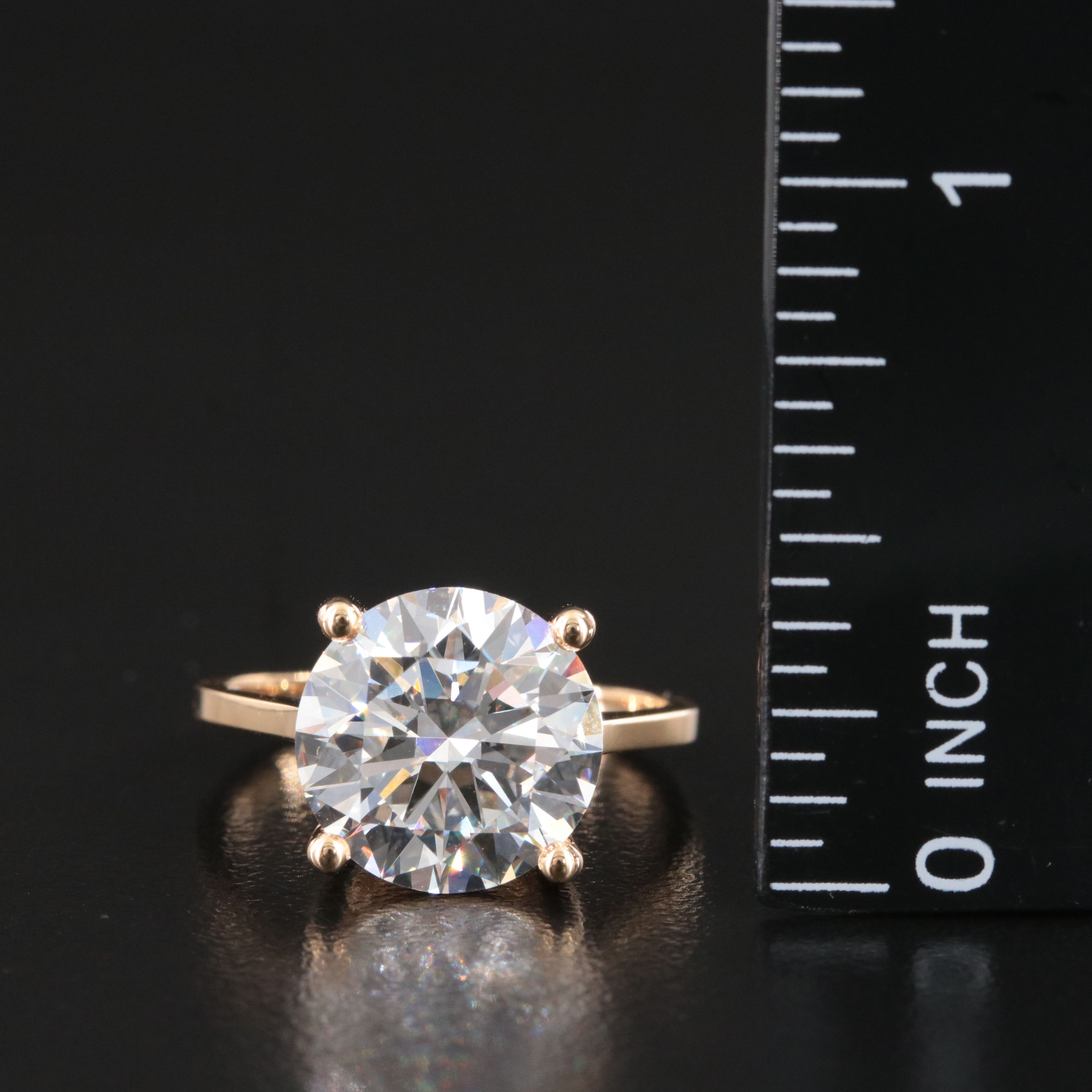 18K 4.83 CT Lab Grown Diamond Solitaire Ring with IGI Report