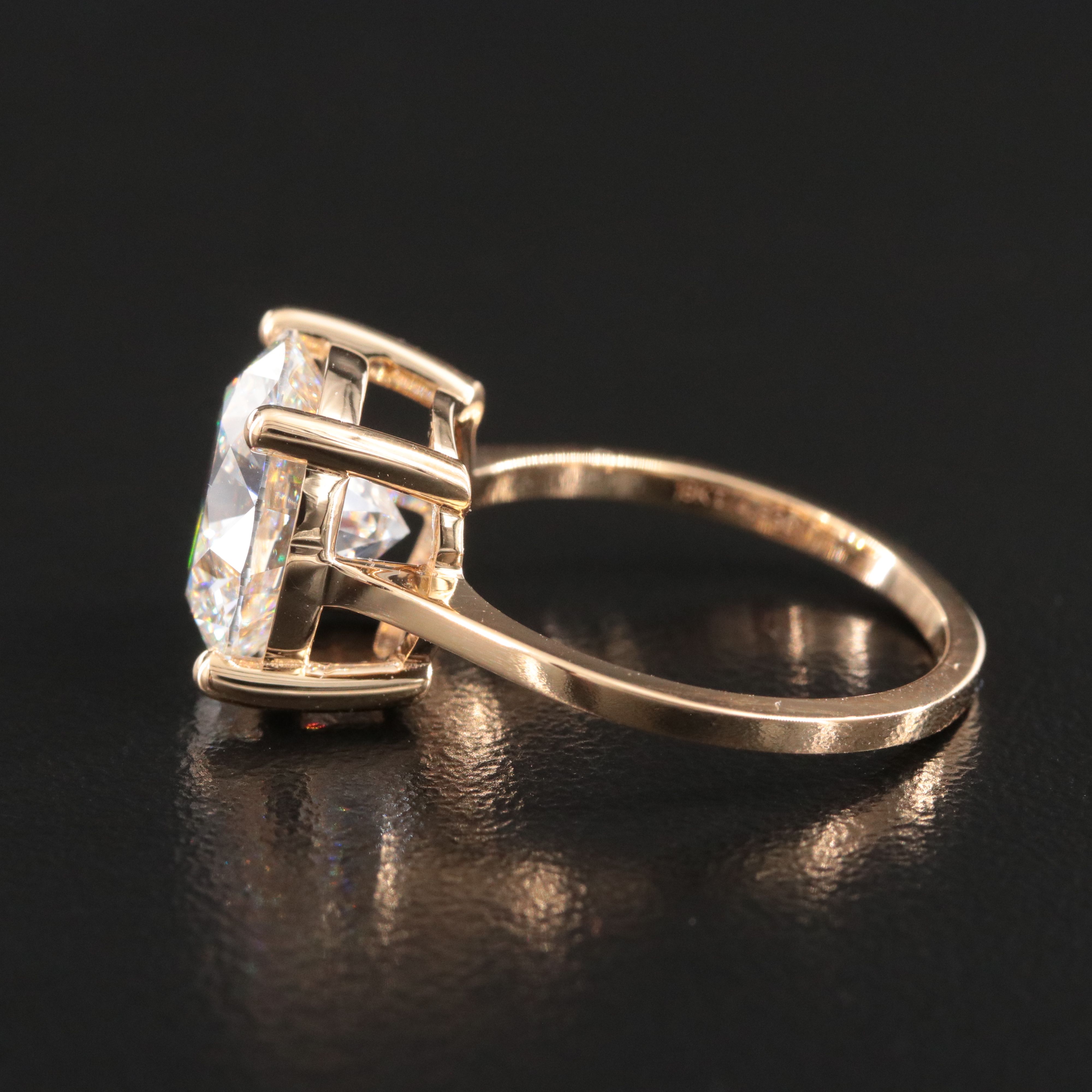 18K 4.83 CT Lab Grown Diamond Solitaire Ring with IGI Report