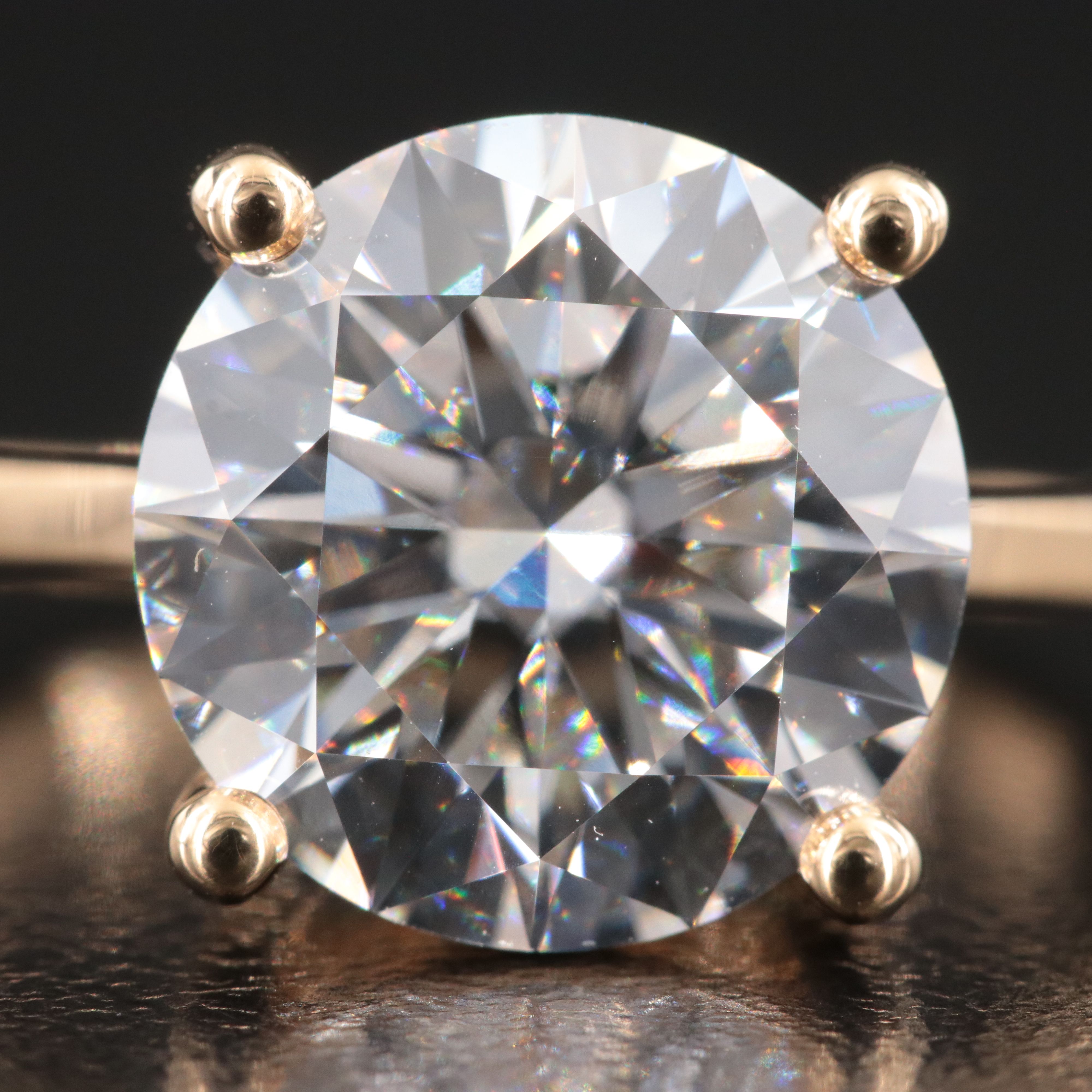 18K 4.83 CT Lab Grown Diamond Solitaire Ring with IGI Report