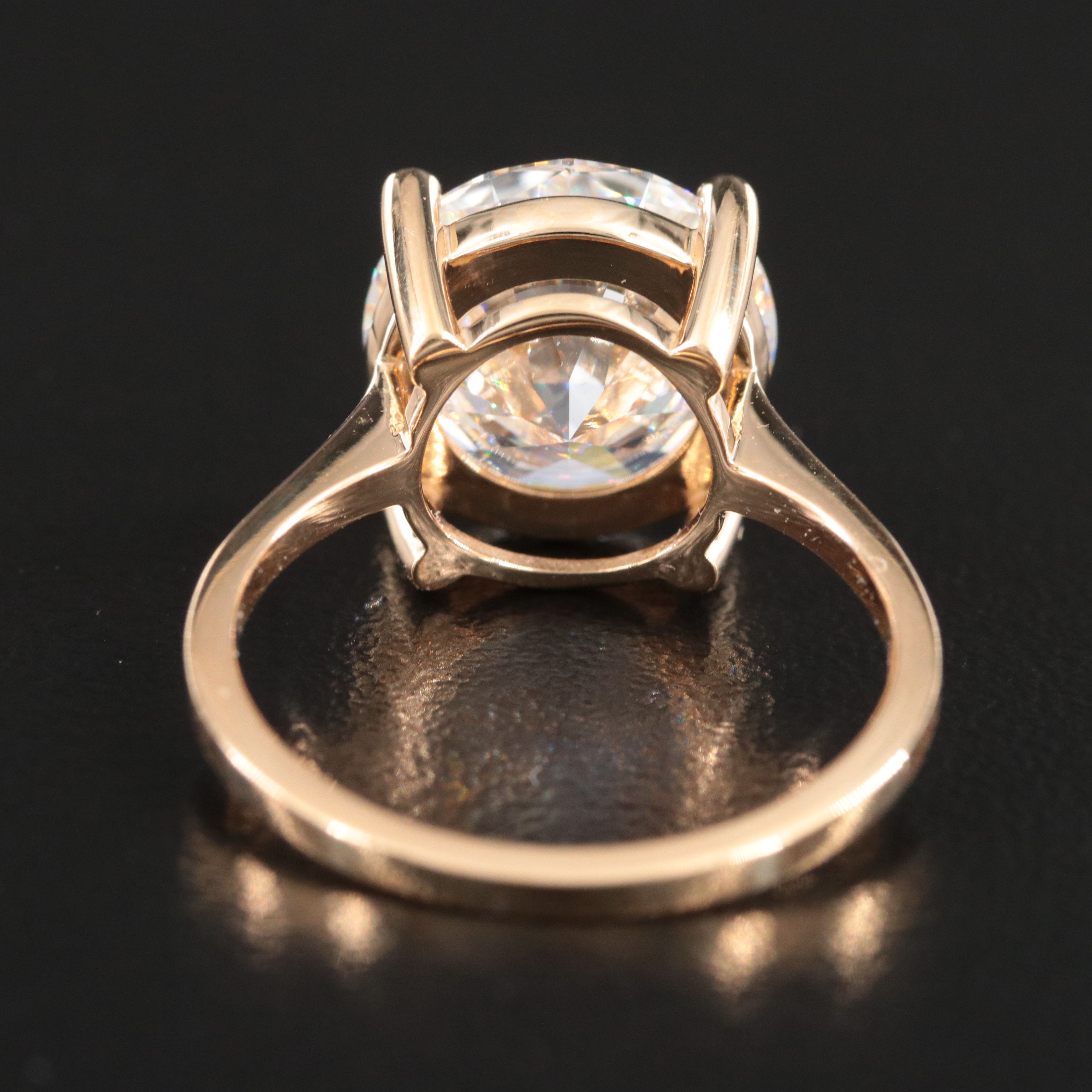 18K 4.83 CT Lab Grown Diamond Solitaire Ring with IGI Report