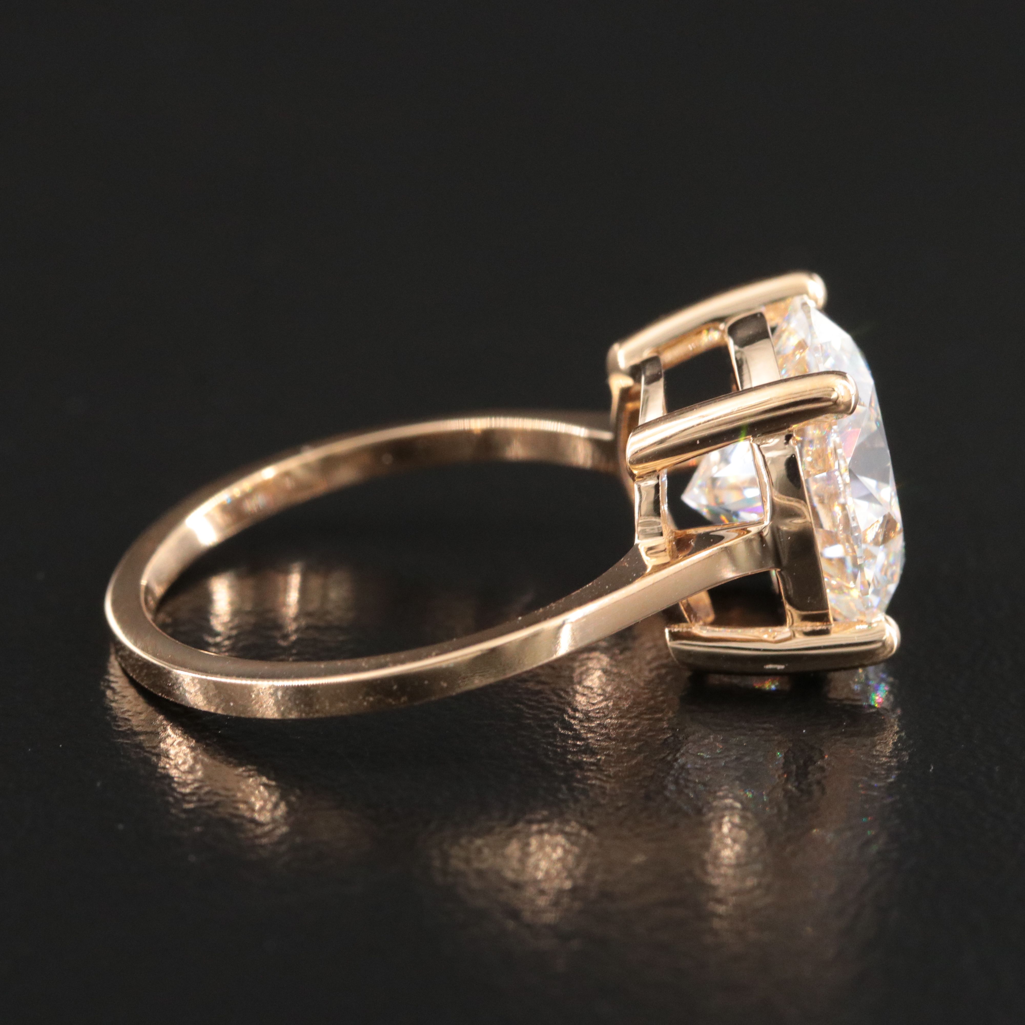 18K 4.83 CT Lab Grown Diamond Solitaire Ring with IGI Report