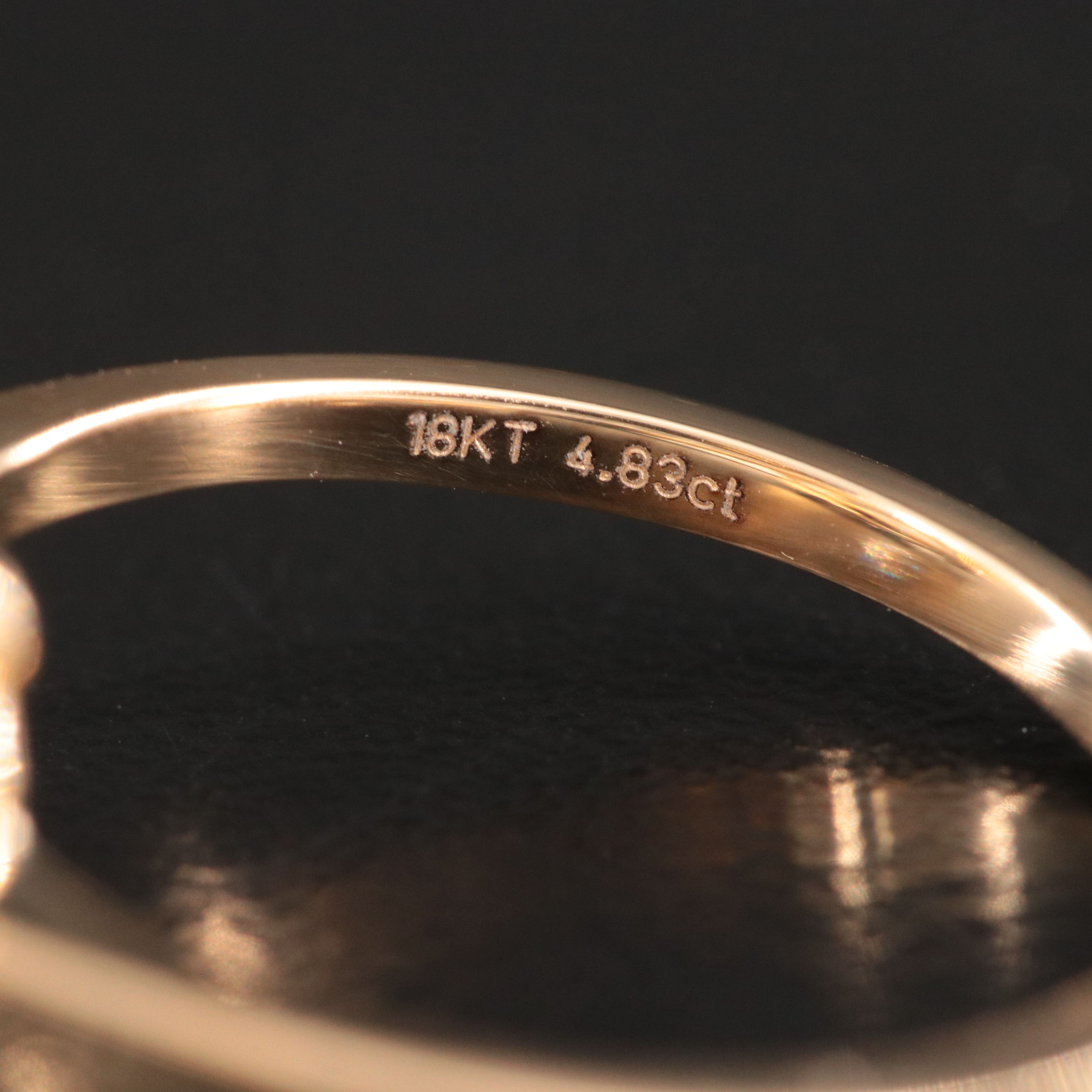 18K 4.83 CT Lab Grown Diamond Solitaire Ring with IGI Report