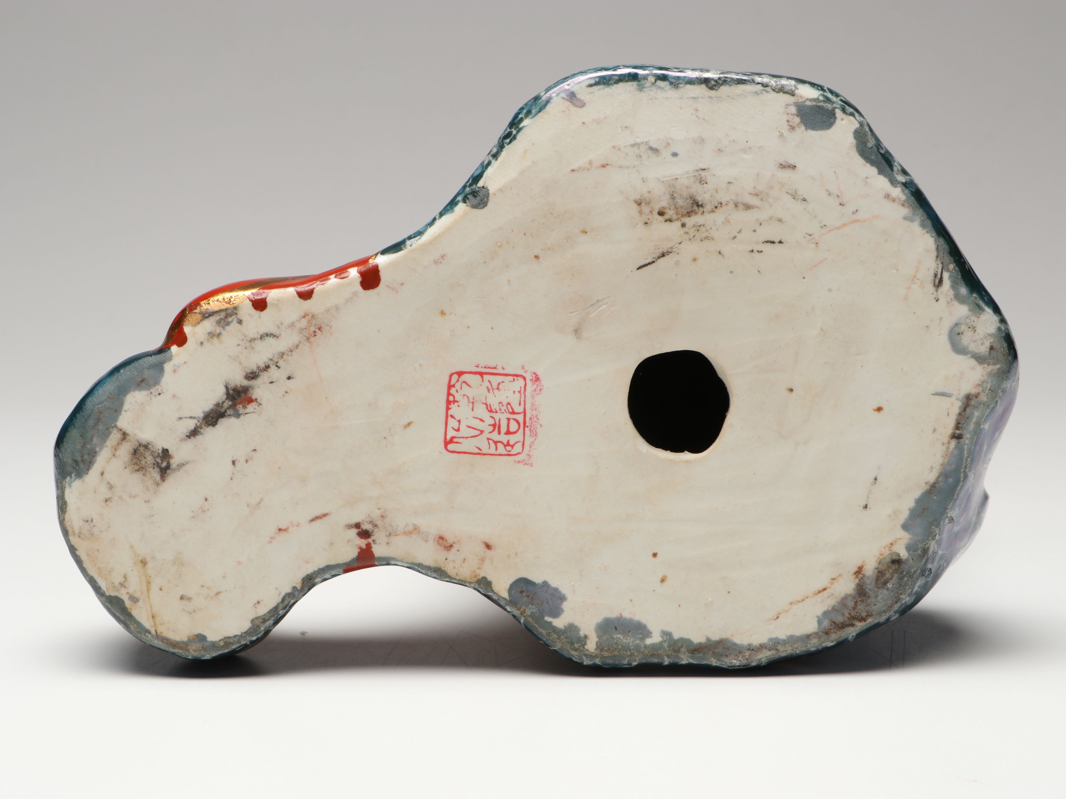 Japanese Kutani Porcelain Green Pheasant Figurine, 20th Century