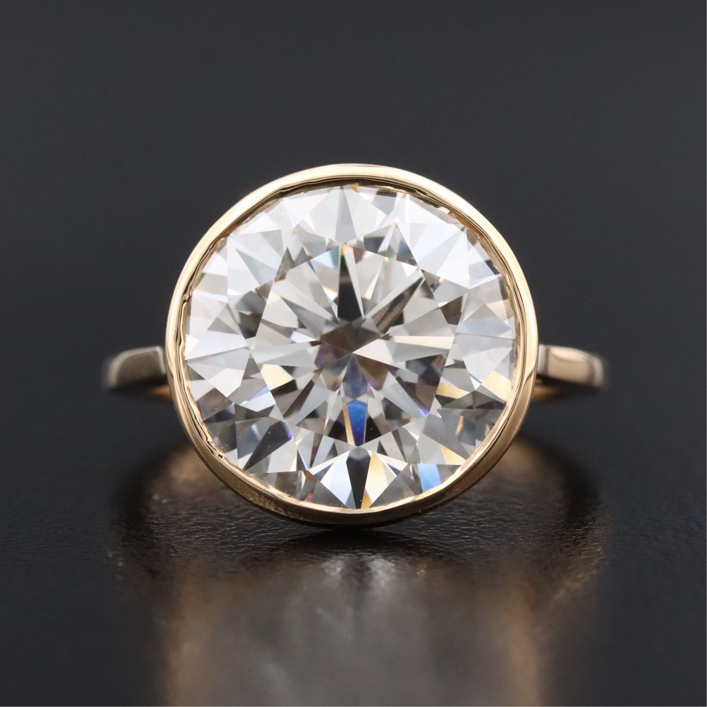 18K 7.41 CT Lab Grown Diamond Solitaire Ring with IGI Report