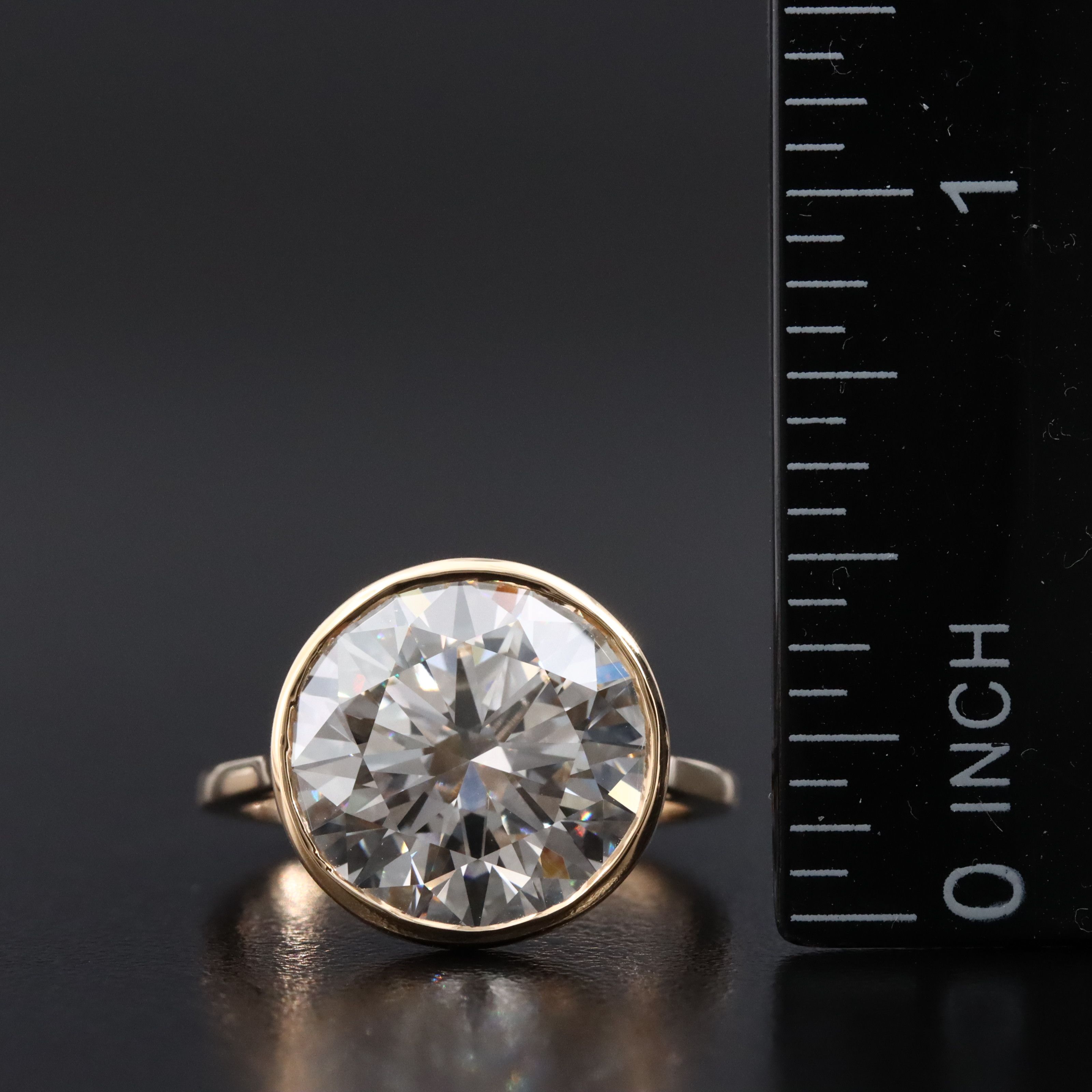 18K 7.41 CT Lab Grown Diamond Solitaire Ring with IGI Report