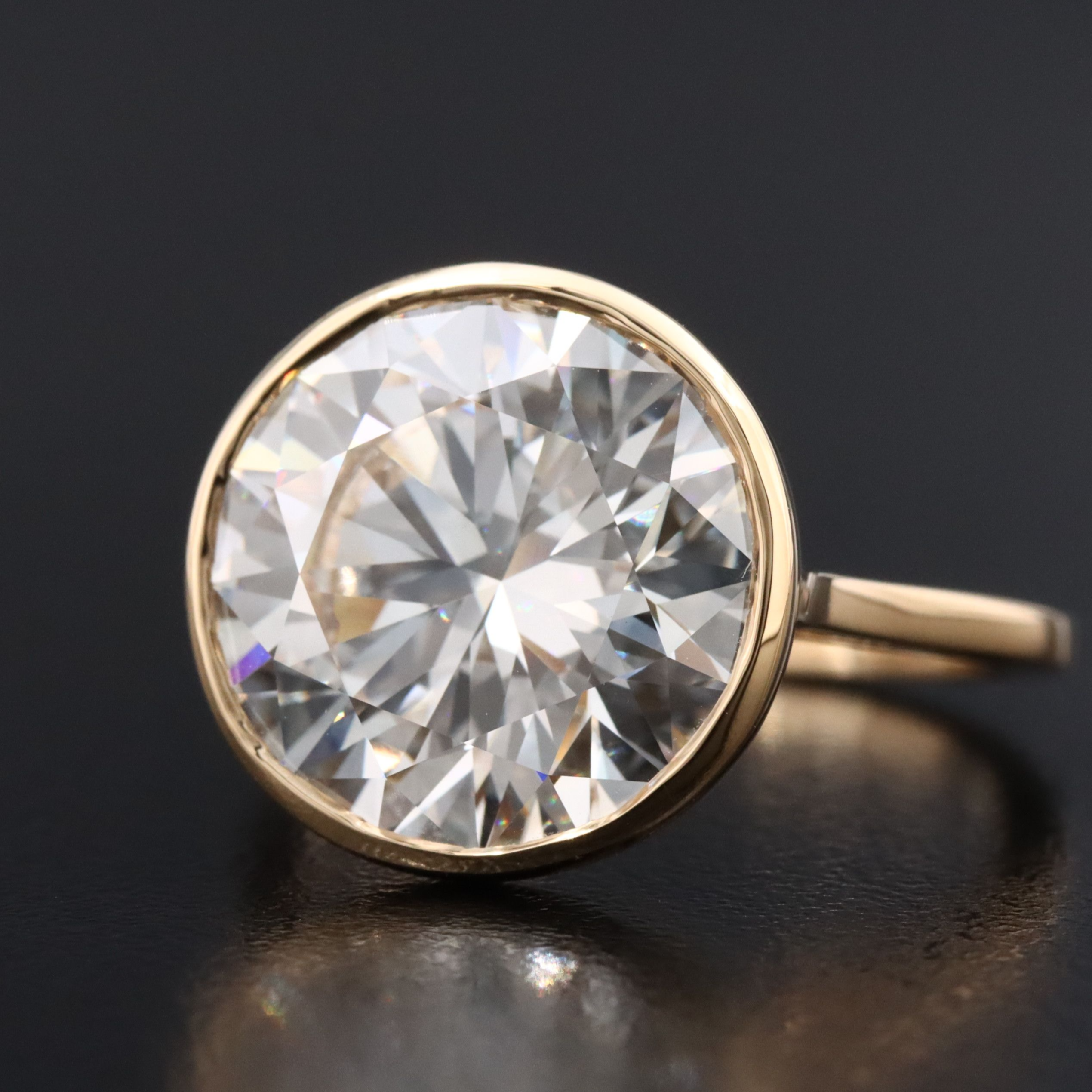 18K 7.41 CT Lab Grown Diamond Solitaire Ring with IGI Report