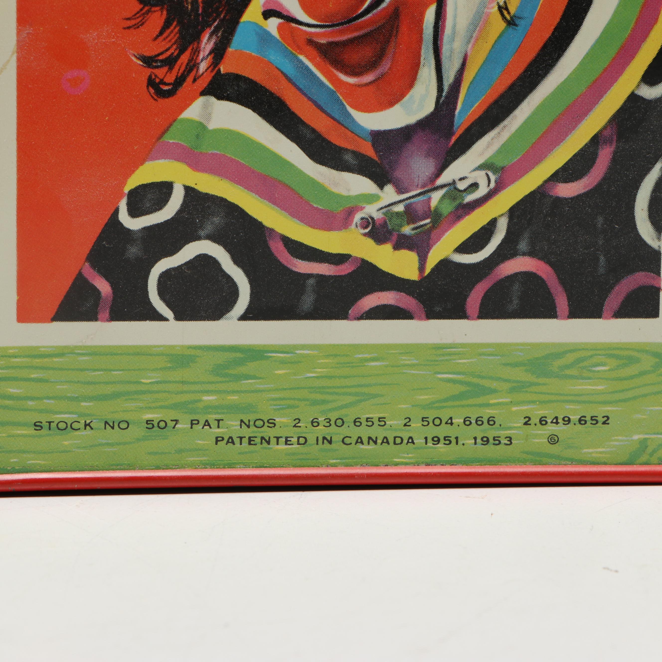 Gaston "Bozo the Clown" Wood Toy Blocks, Mattel Tin Music Box & Jack in the Box