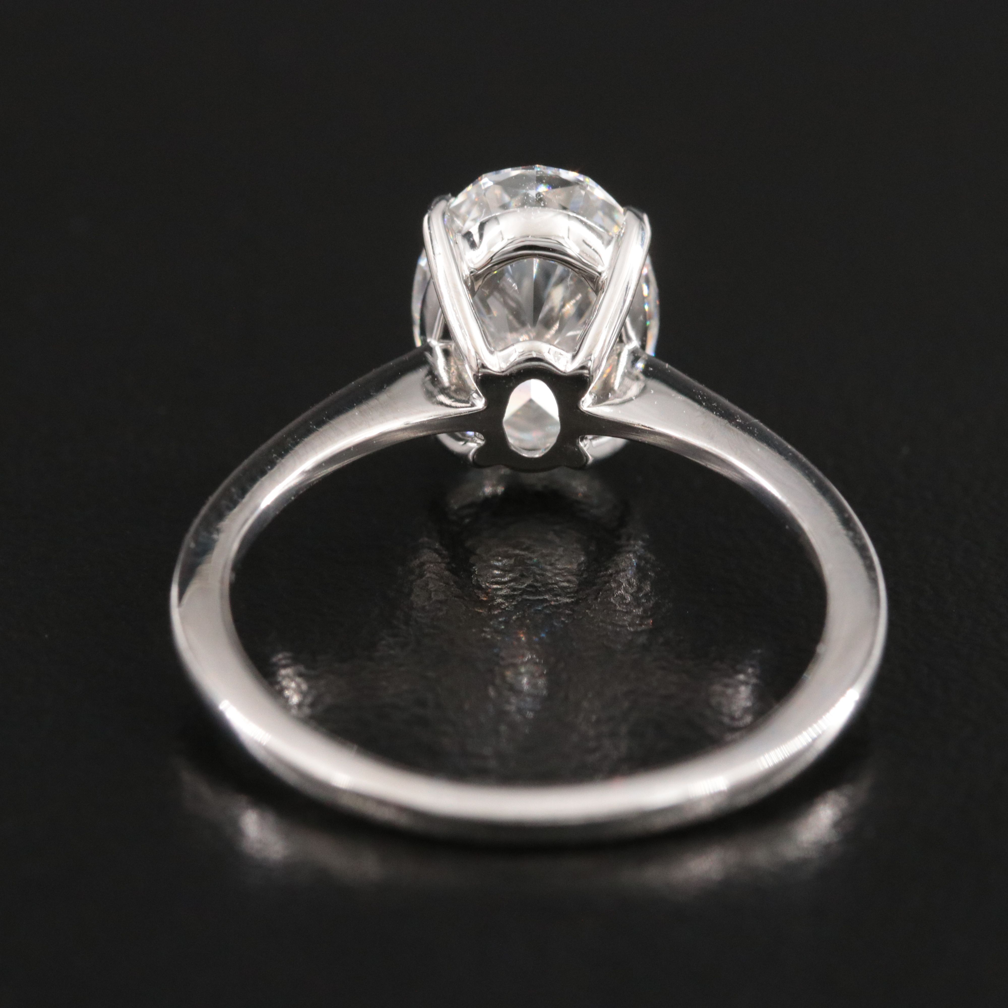 Platinum 1.99 CT Lab Grown Diamond Solitaire Ring with IGI Report