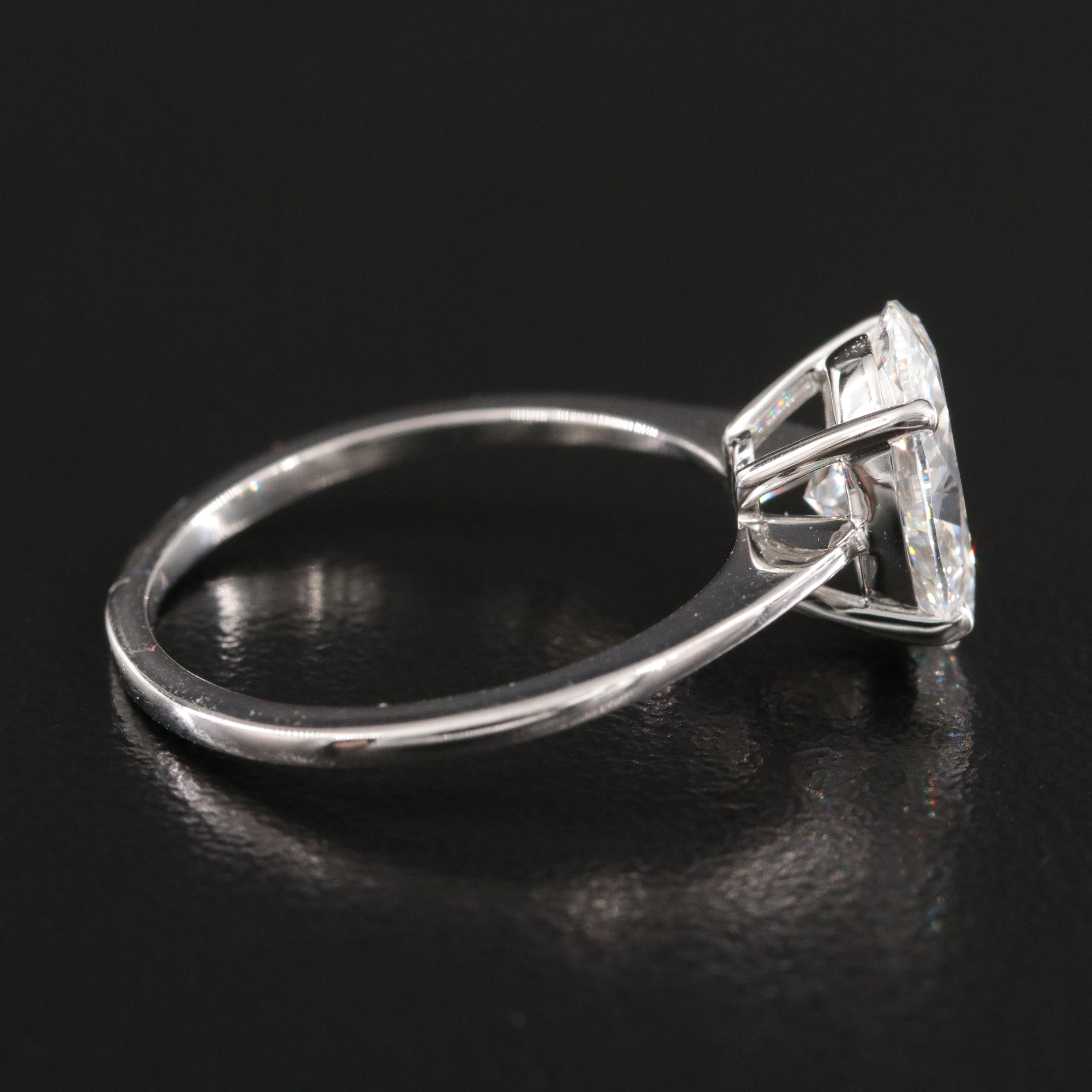 Platinum 1.99 CT Lab Grown Diamond Solitaire Ring with IGI Report