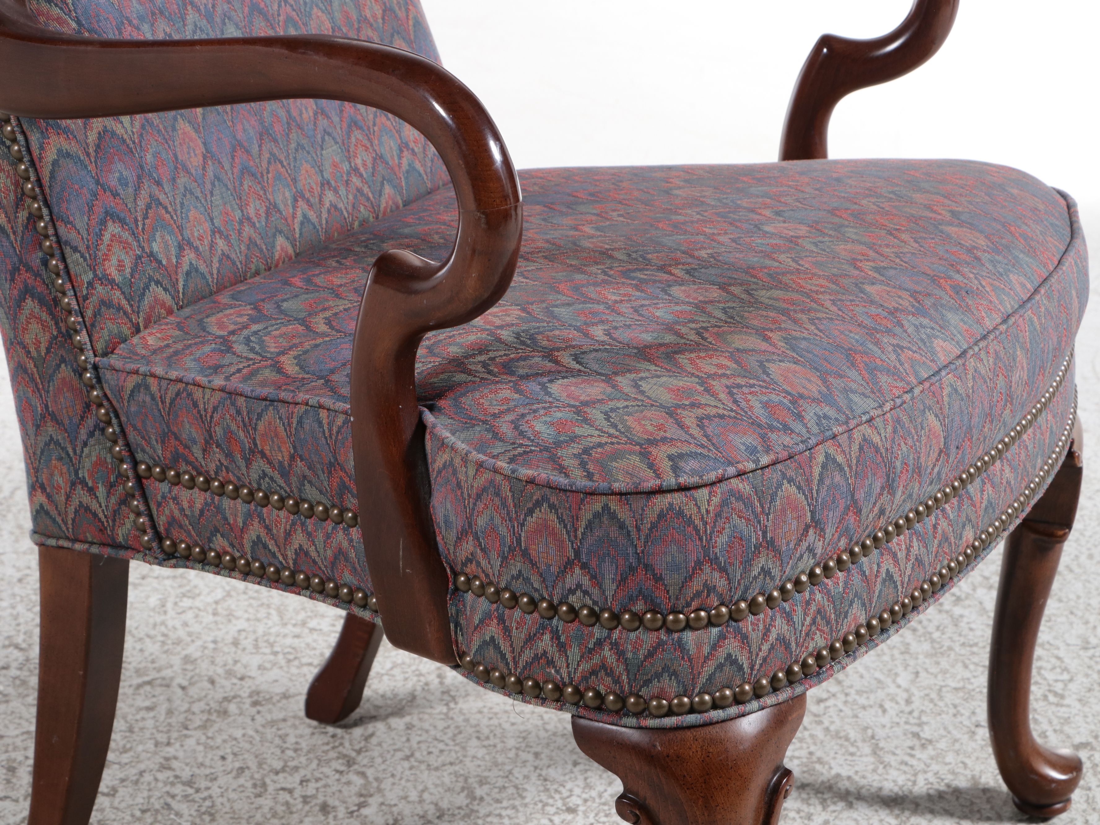 Queen Anne Style Armchair and The Bombay Company Tripod Drinks Table