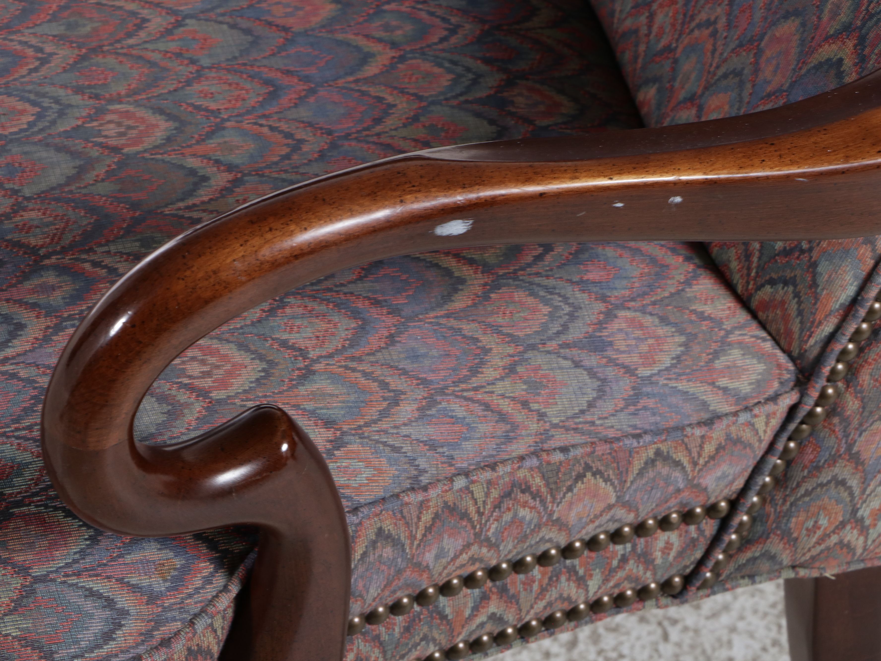 Queen Anne Style Armchair and The Bombay Company Tripod Drinks Table