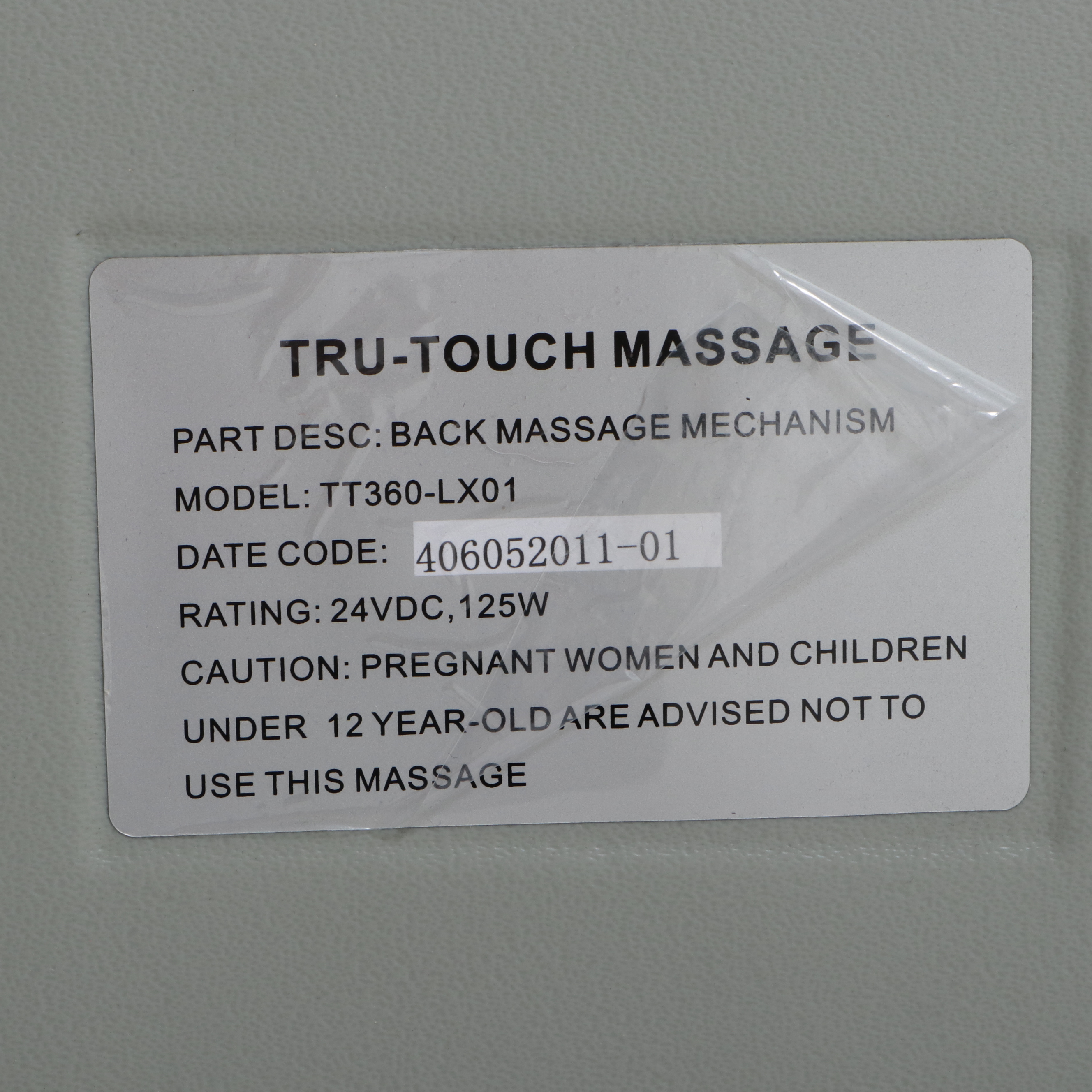 Q-Spa Tru-Touch Massage TT360-LX01 Spa Chair